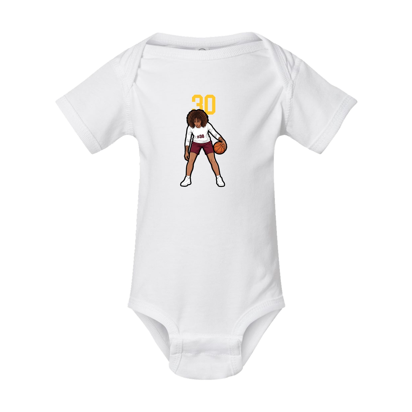 Baby Onesie — Number Top in White