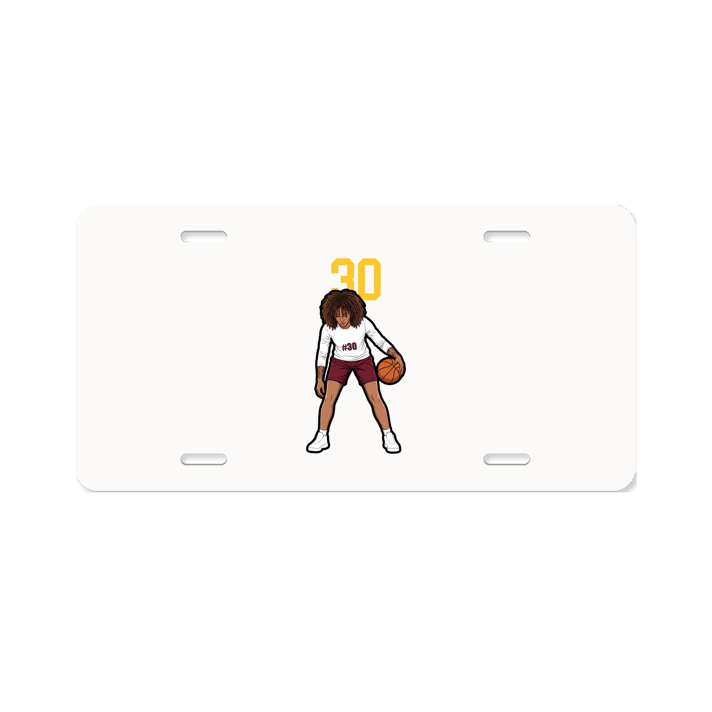 License Plate — Number Top in Classic