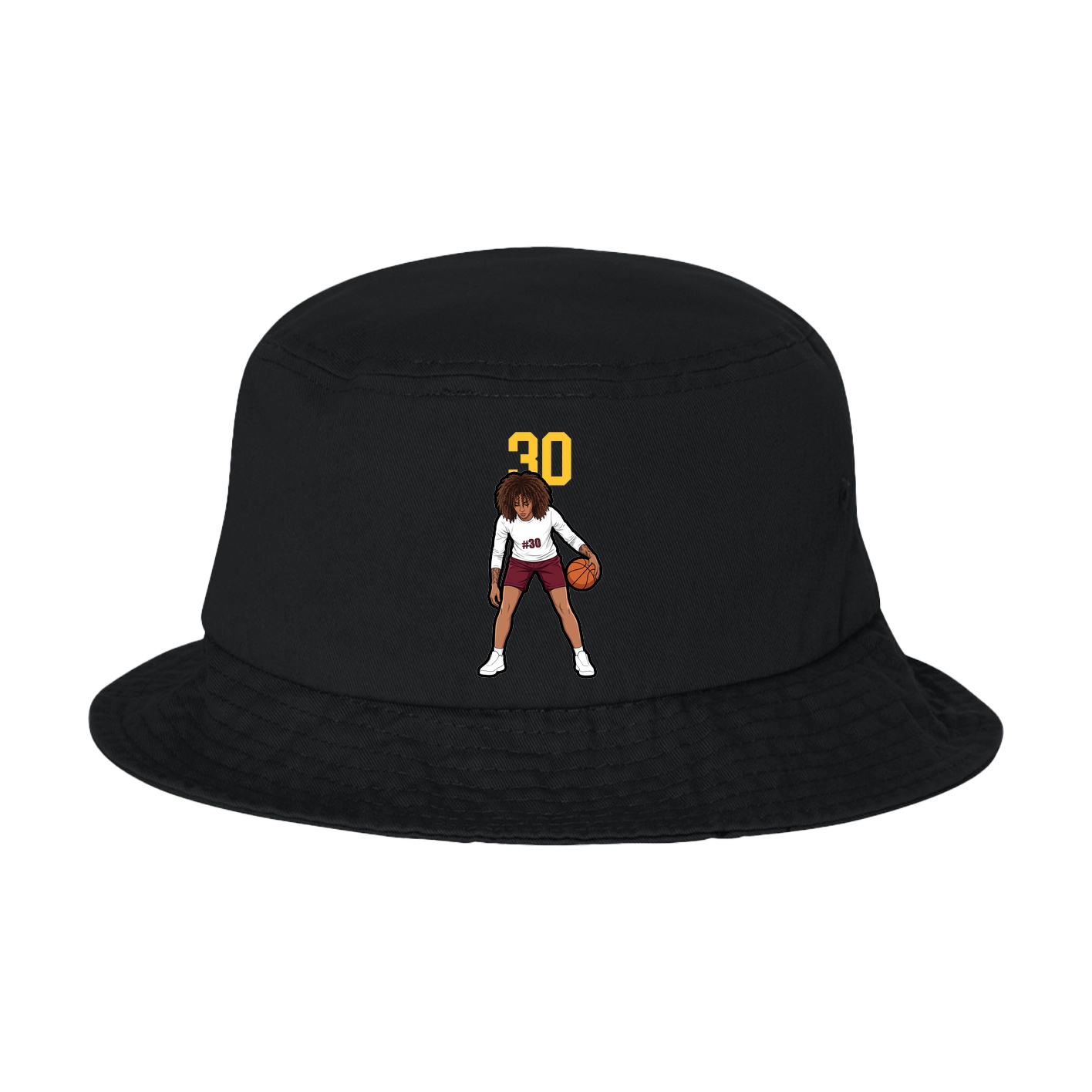 Bucket Cap — Number Top in Black