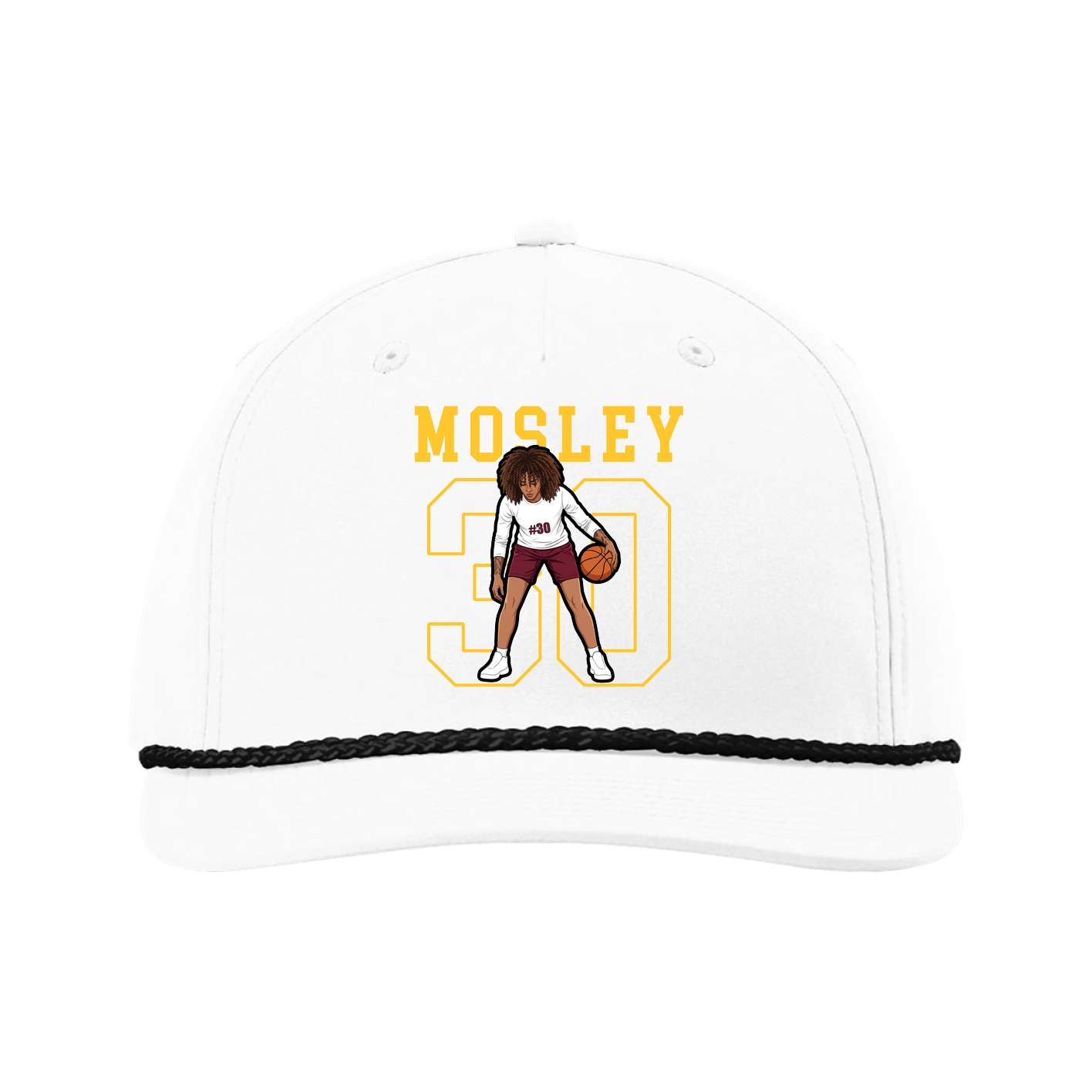 Five-Panel Classic Rope Cap — Shirsey in White