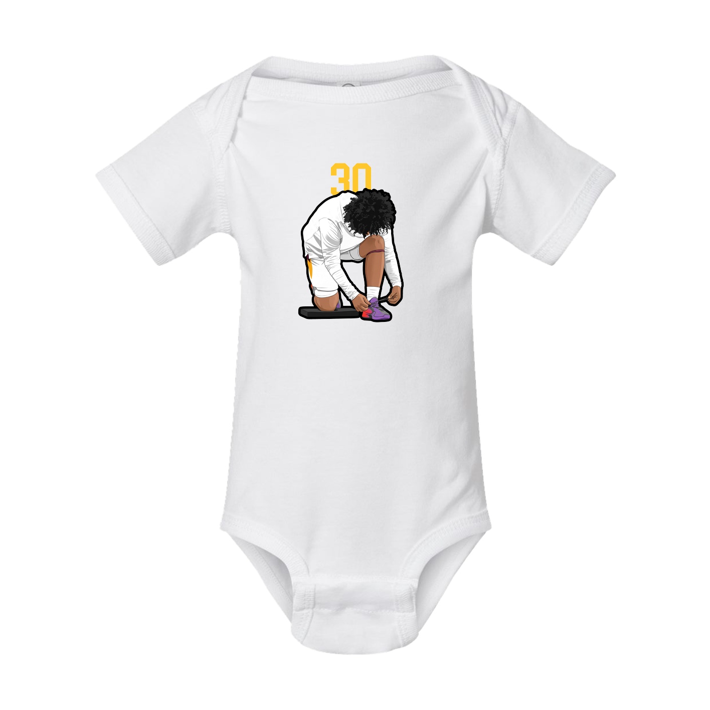 Baby Onesie — Number Top in White
