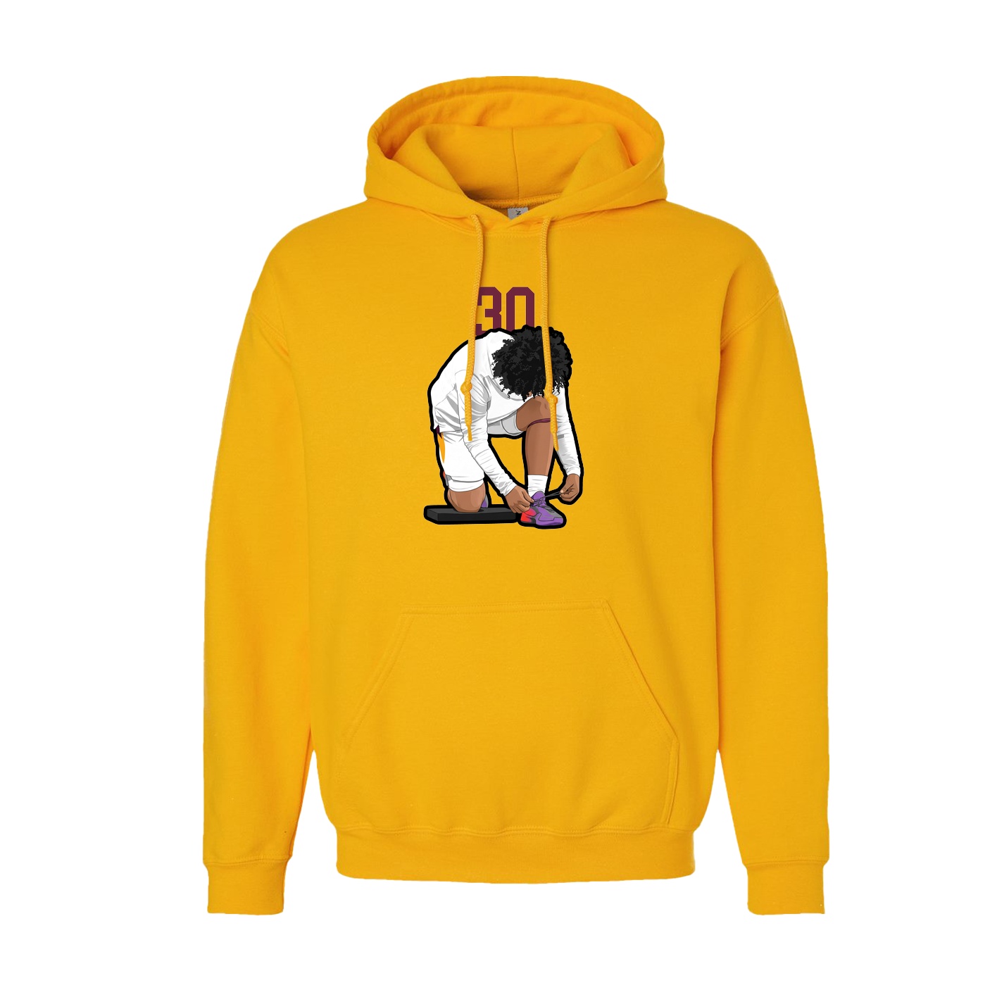 Hoodie — Number Top in Gold