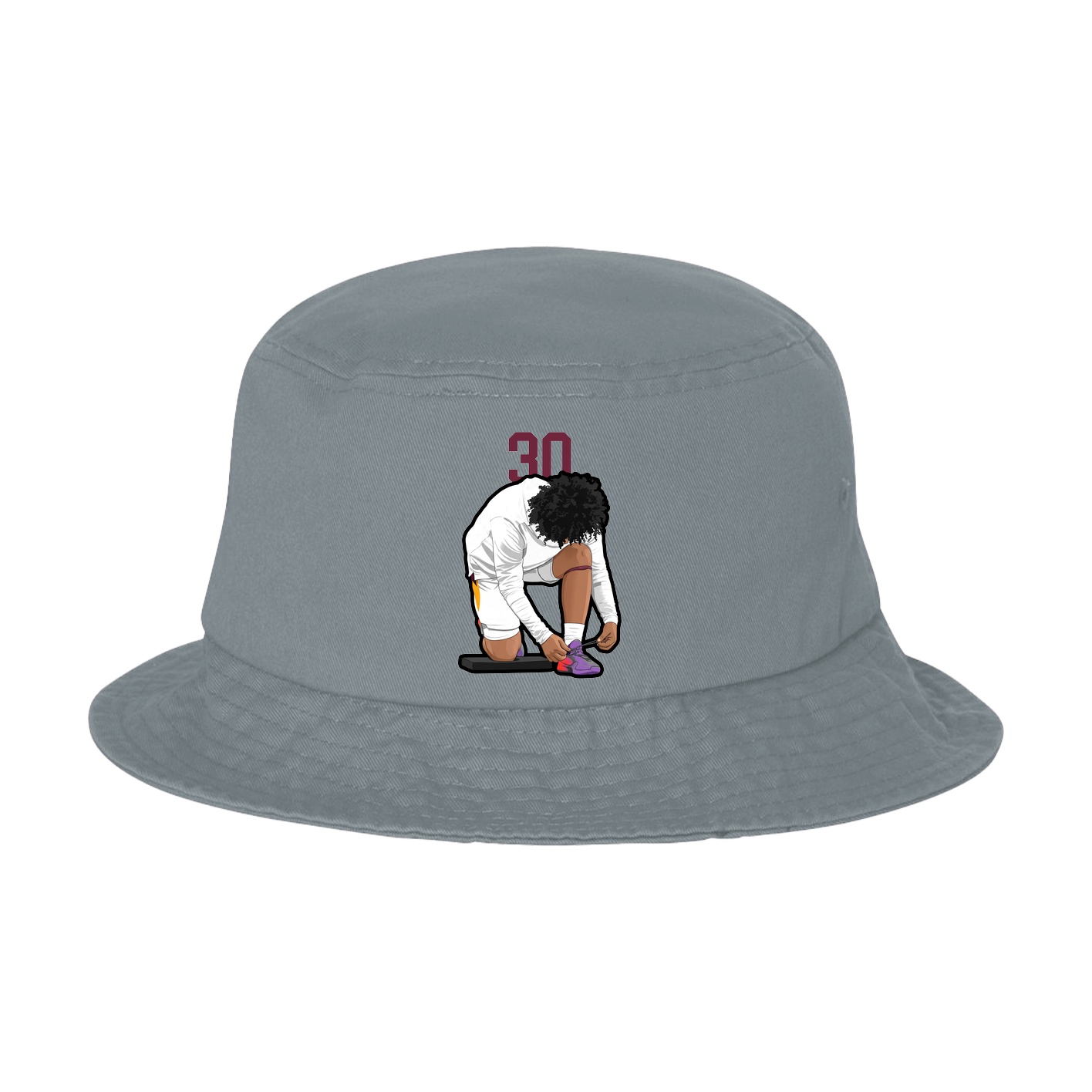 Bucket Cap — Number Top in Grey