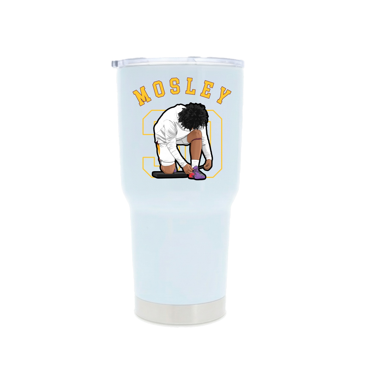 30oz Stainless Steel Tumbler — Shirsey Arch in White