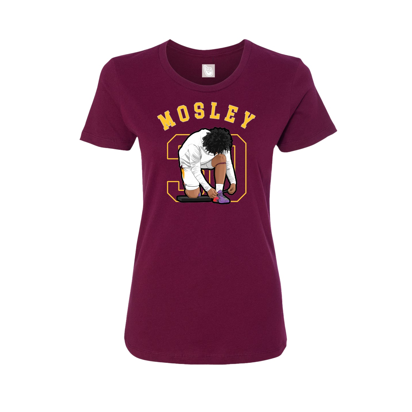 Fitted Women's Tee — Shirsey Arch in Maroon