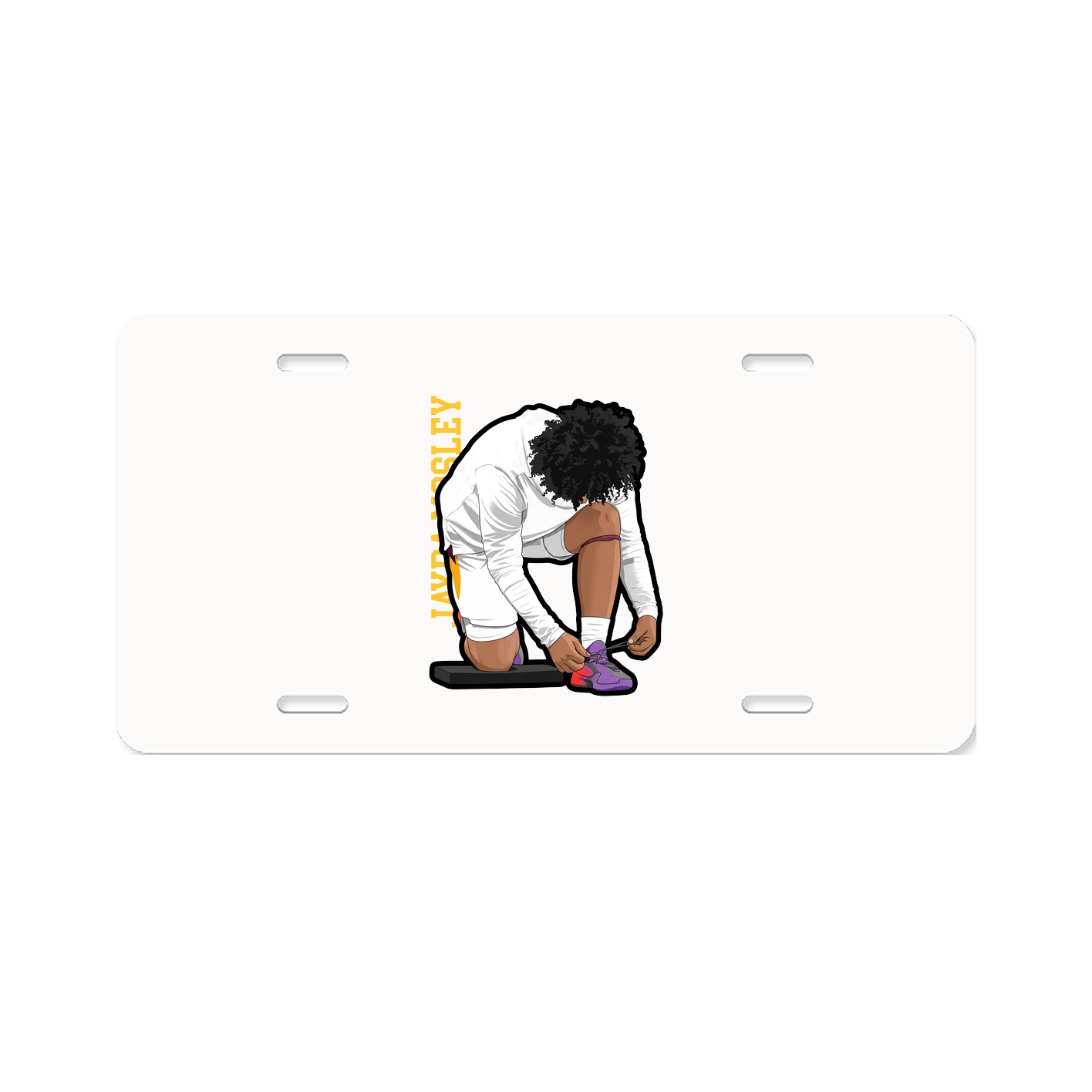 License Plate — Name Vertical in Classic