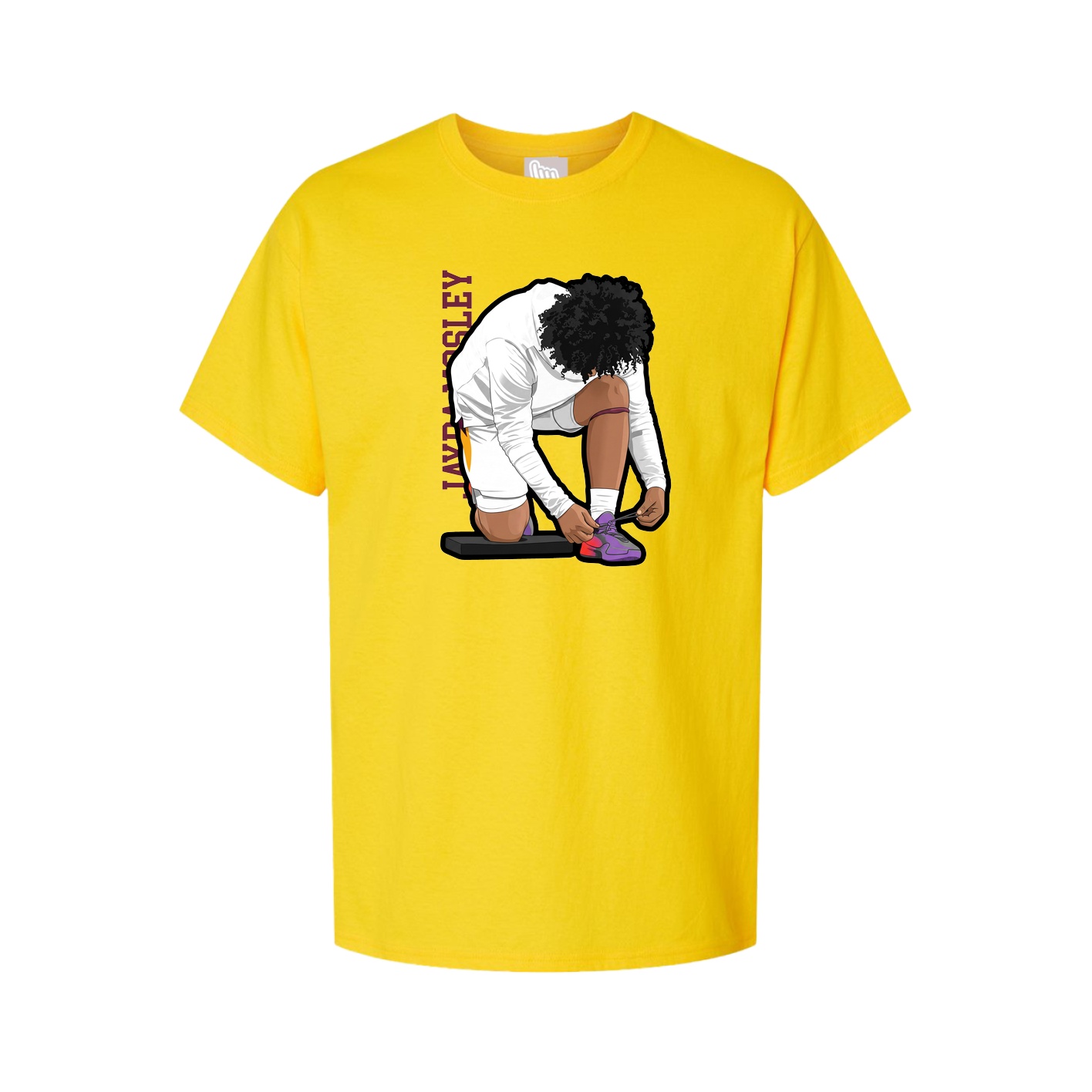 Youth Tee — Name Vertical in Gold