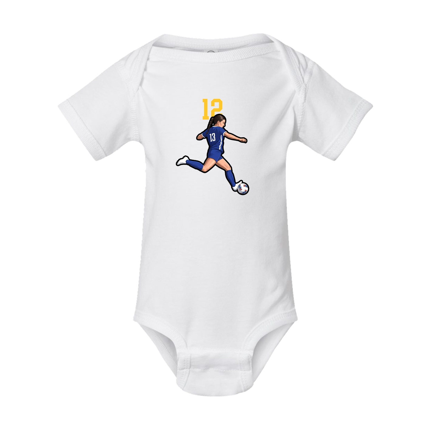 Baby Onesie — Number Top in White