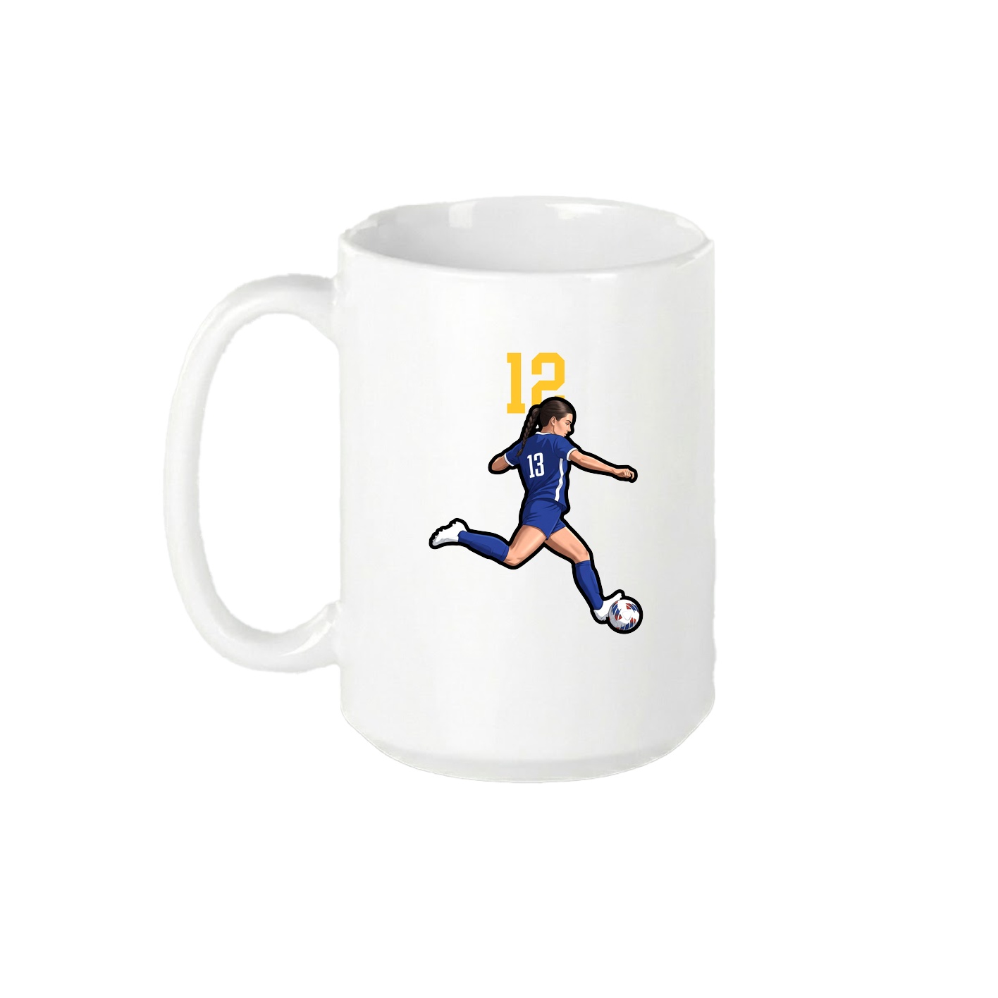 15oz Coffee Mug — Number Top in White