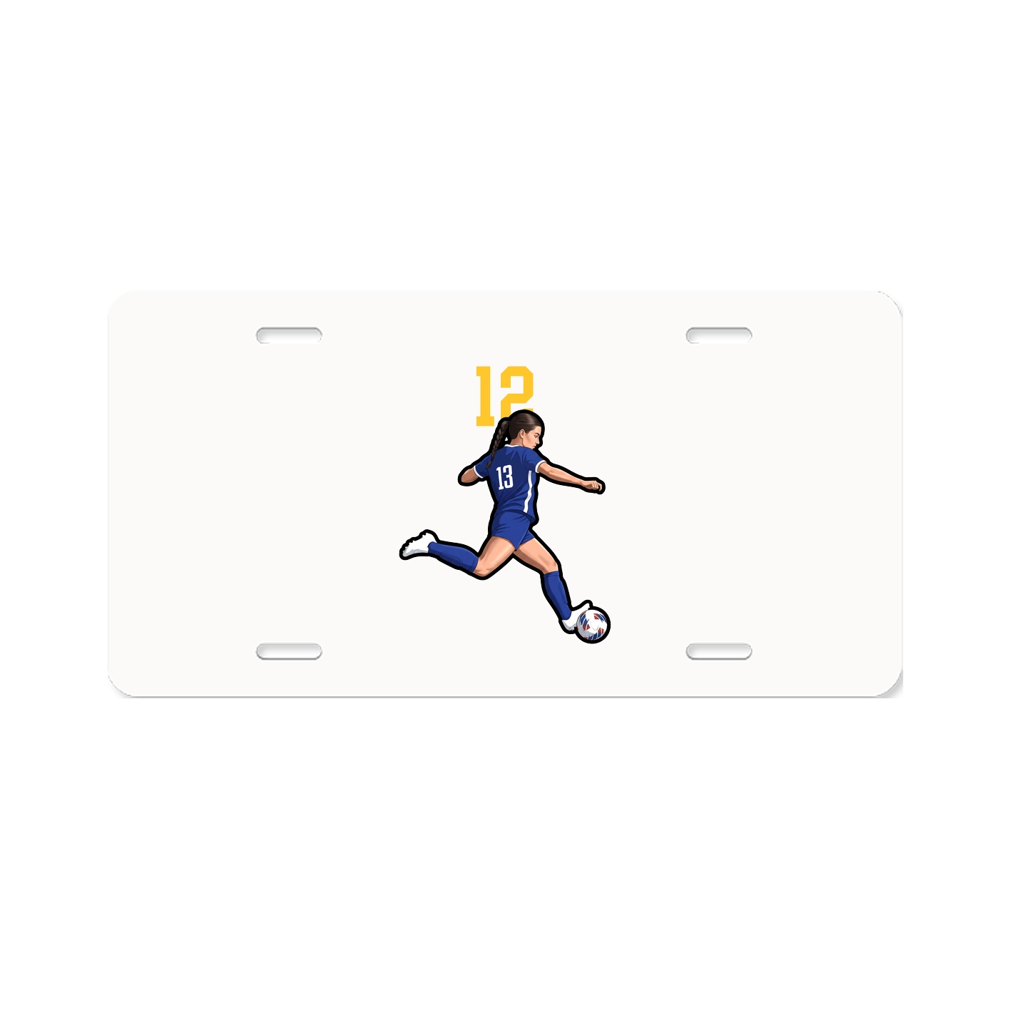 License Plate — Number Top in Classic