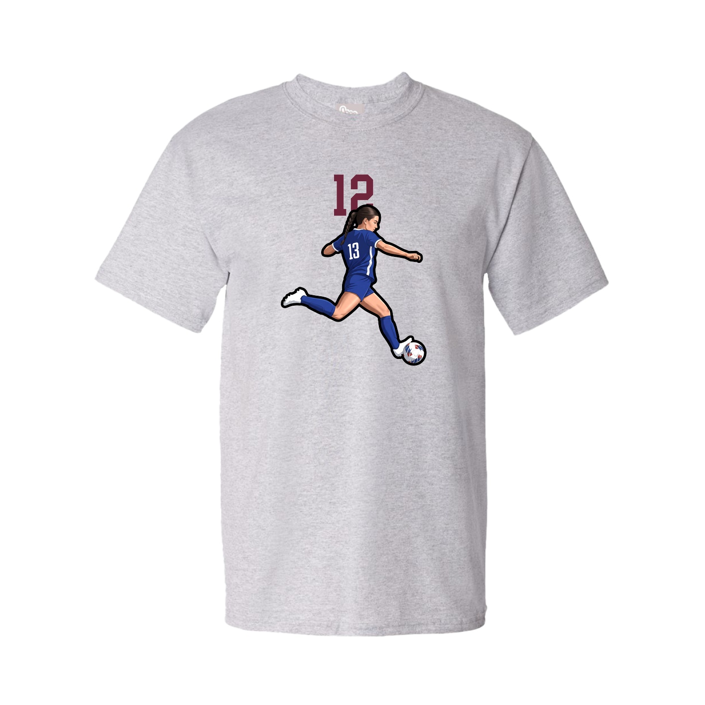 Youth Tee — Number Top in Grey