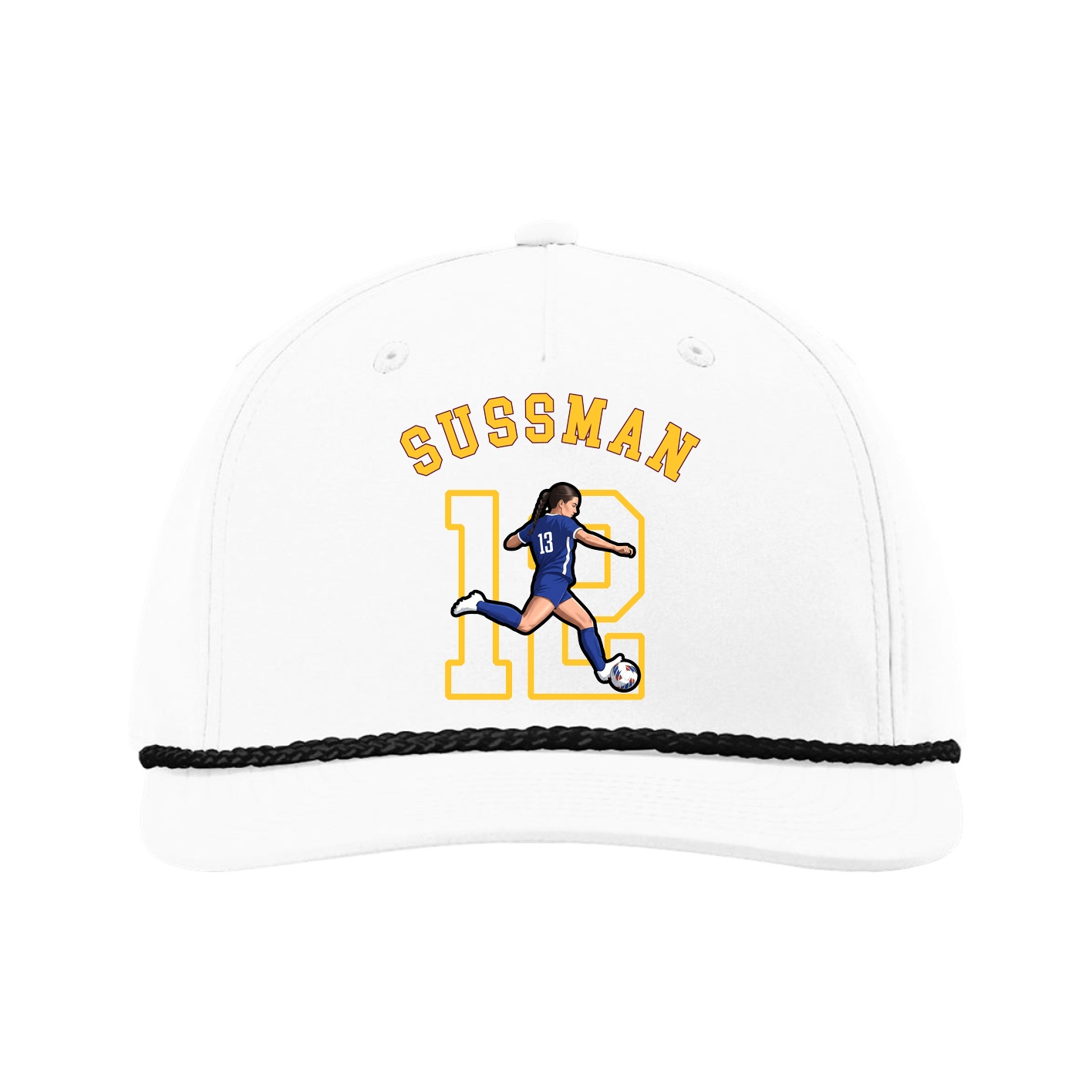 Five-Panel Classic Rope Cap — Shirsey Arch in White