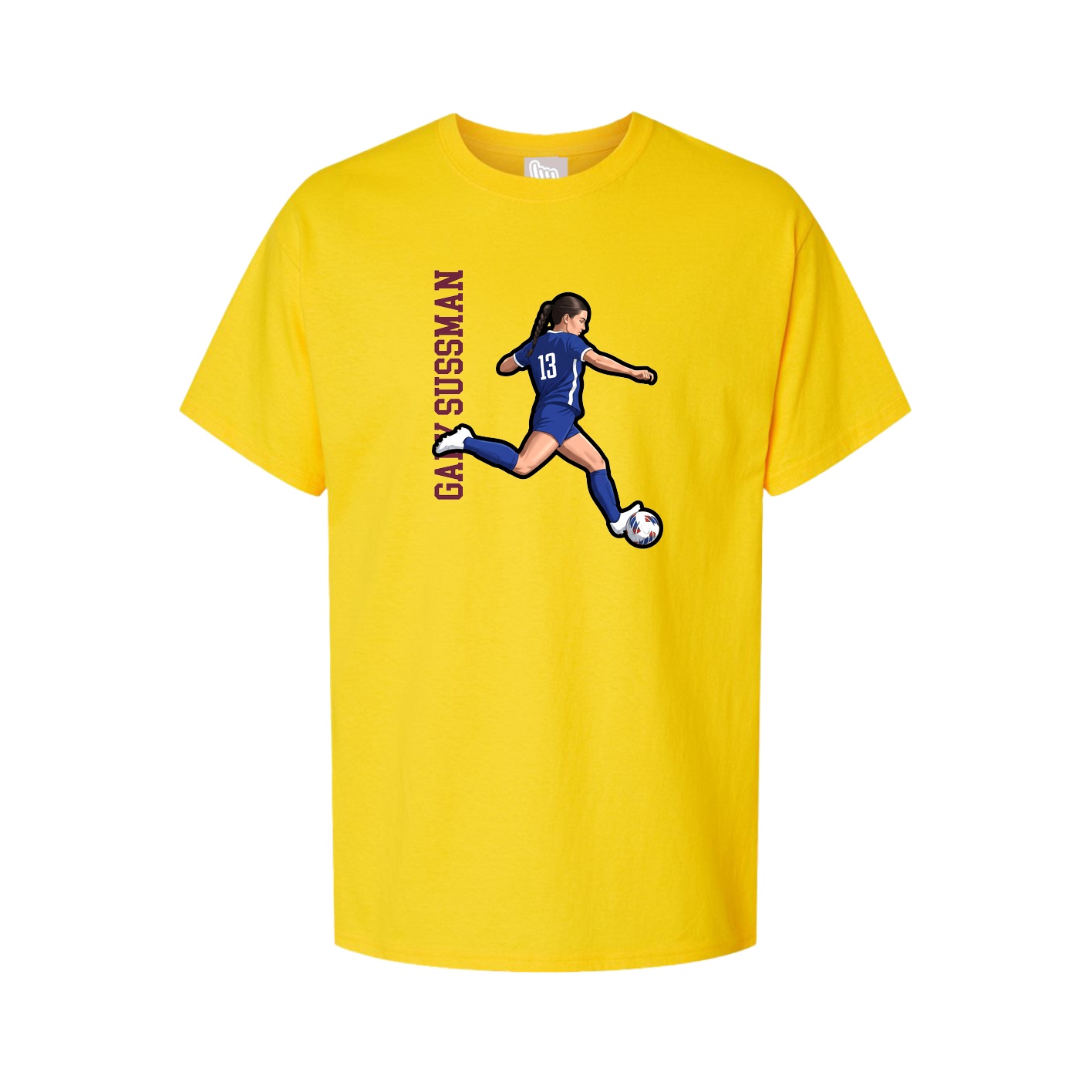 Youth Tee — Name Vertical in Gold