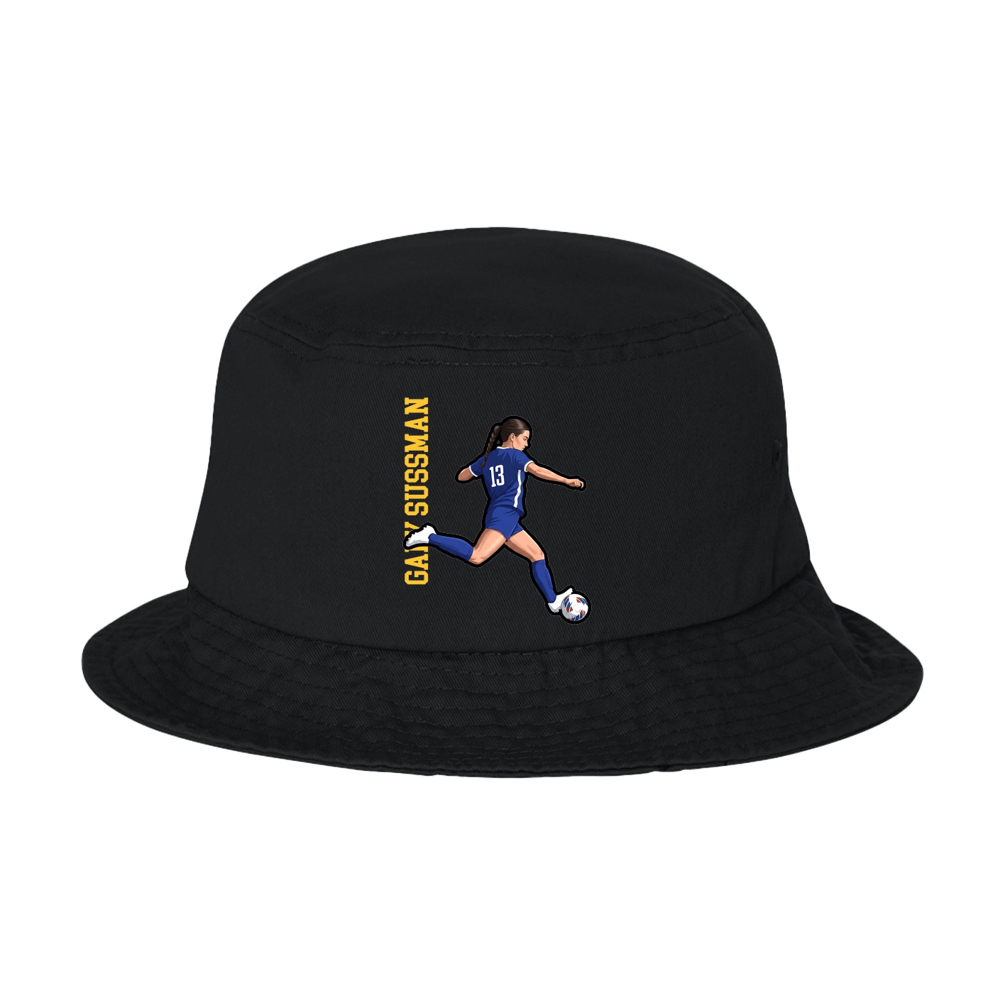 Bucket Cap — Name Vertical in Black