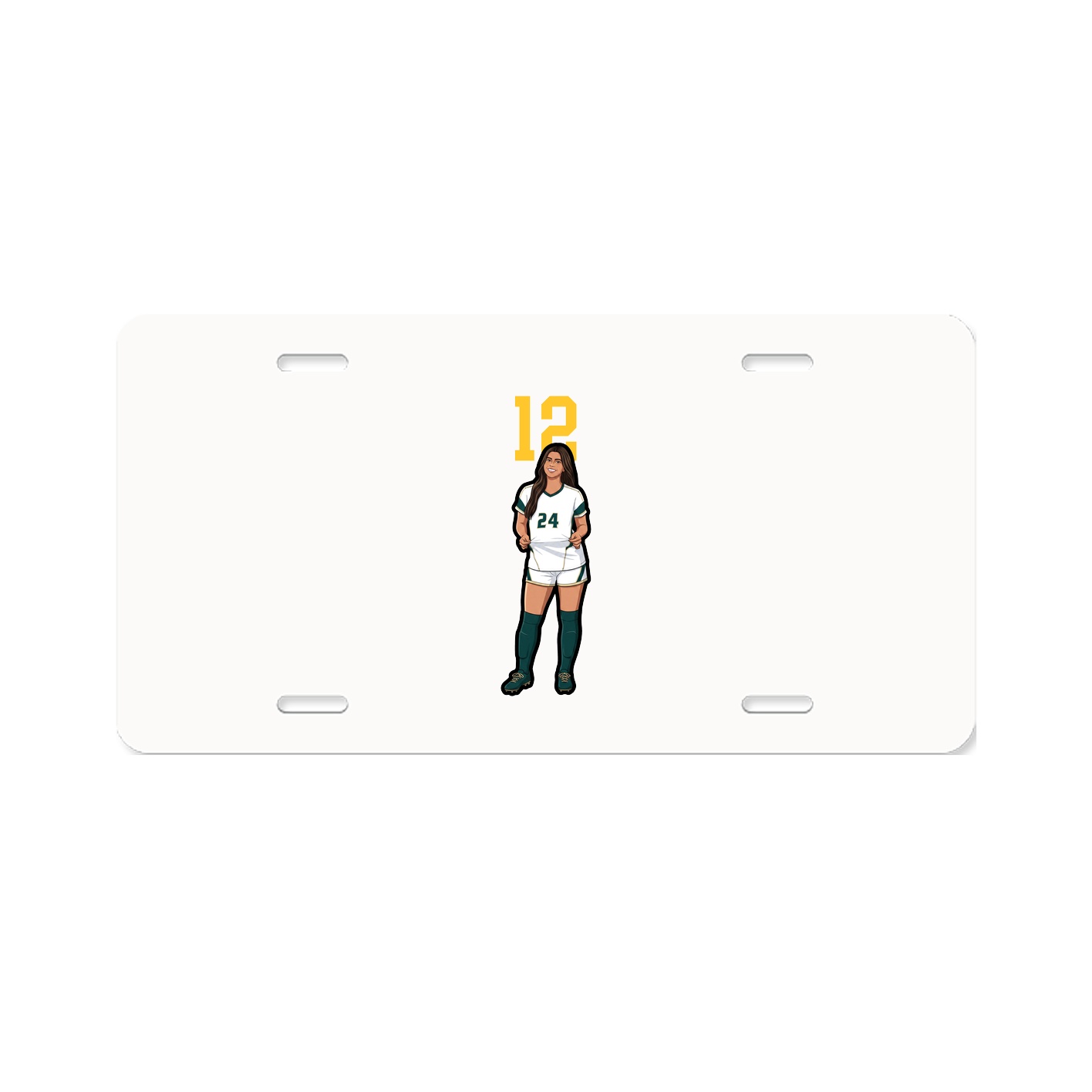 License Plate — Number Top in Classic