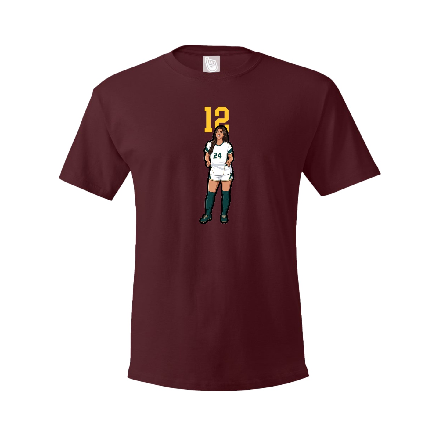 Tee — Number Top in Maroon