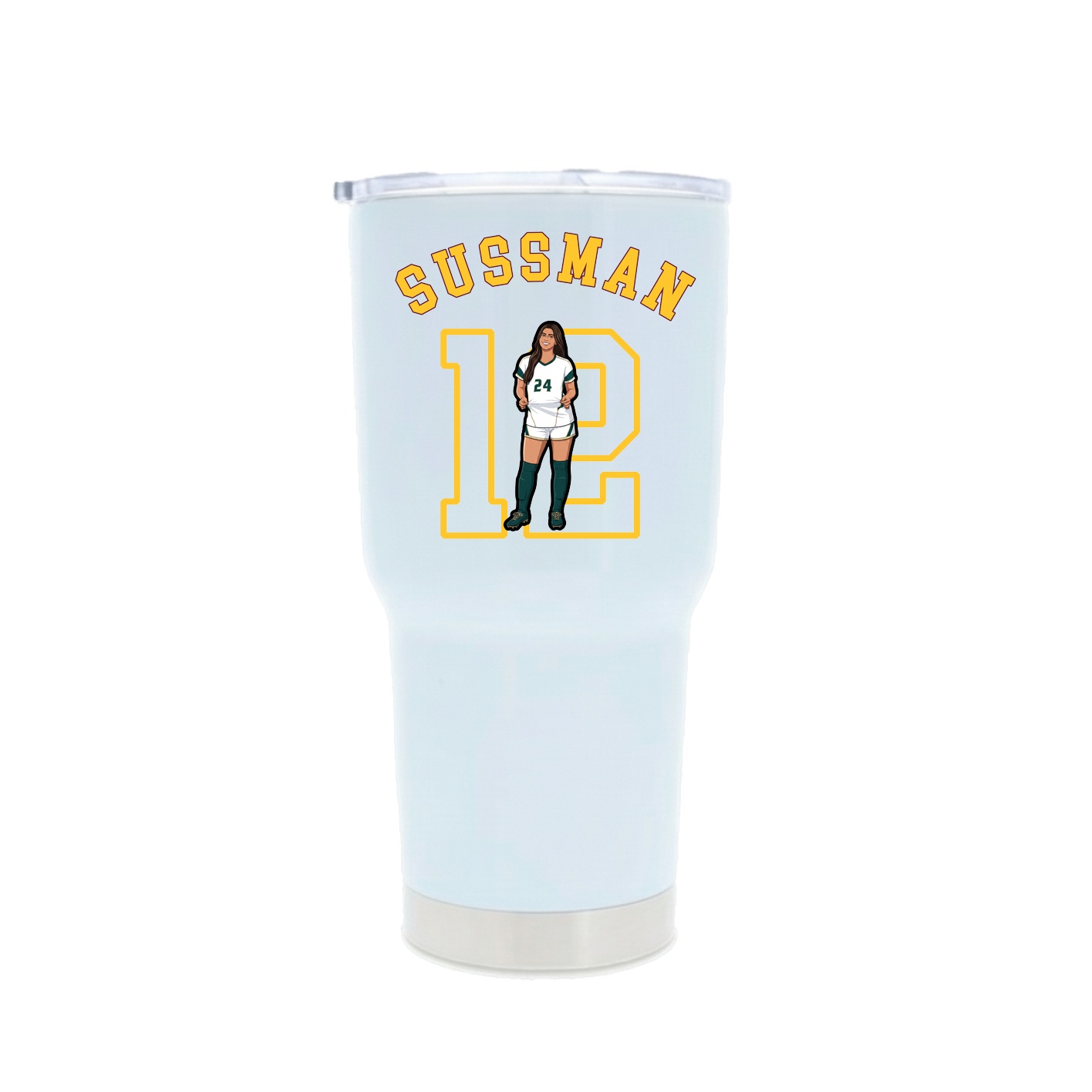 30oz Stainless Steel Tumbler — Shirsey Arch in White