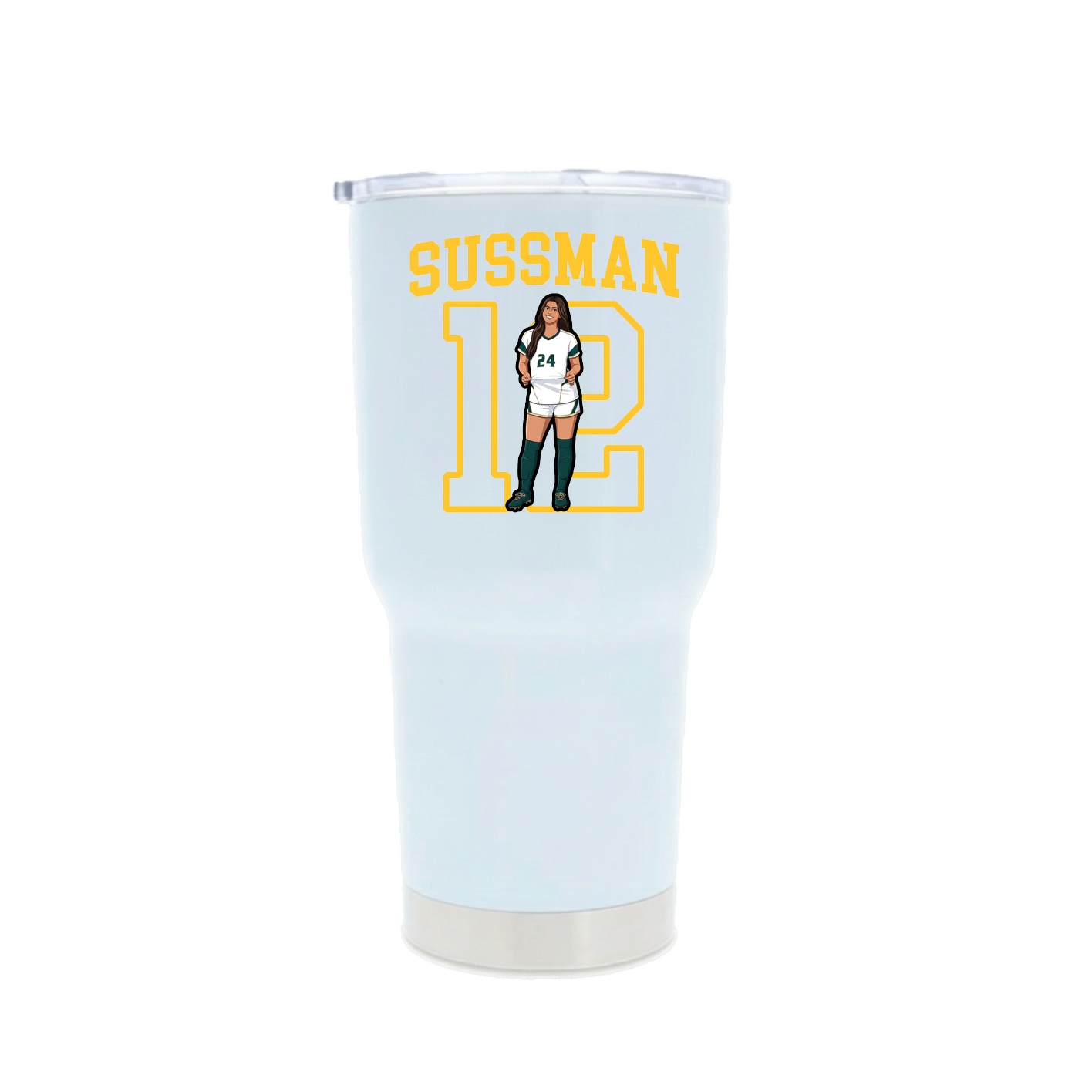 30oz Stainless Steel Tumbler — Shirsey in White