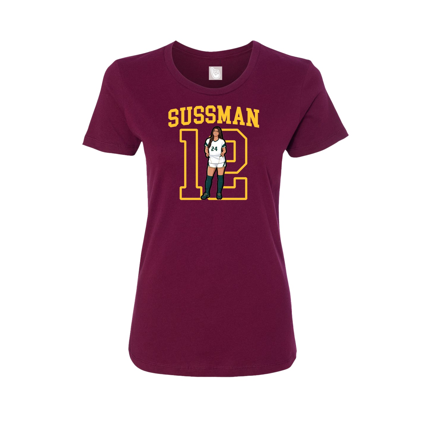 Fitted Women's Tee — Shirsey in Maroon