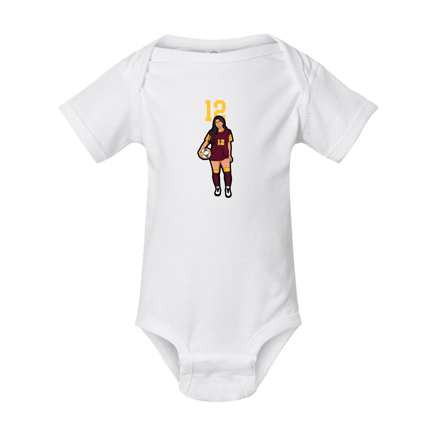 Baby Onesie — Number Top in White