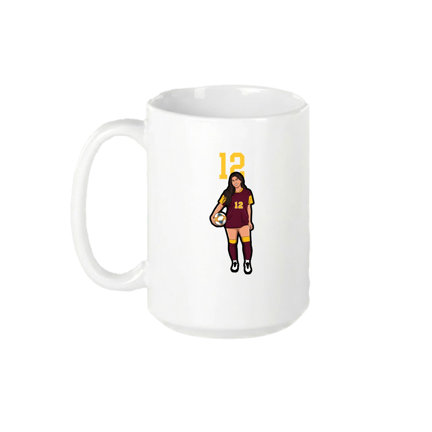 15oz Coffee Mug — Number Top in White