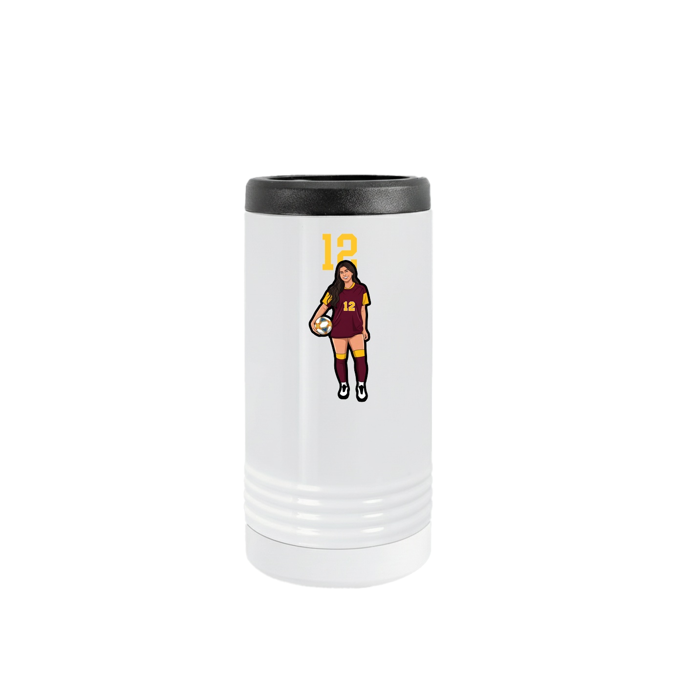 Slim Beverage Holder — Number Top in White