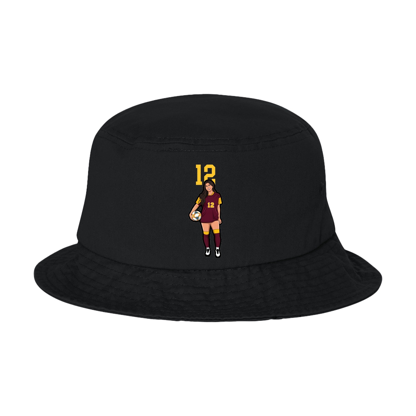 Bucket Cap — Number Top in Black