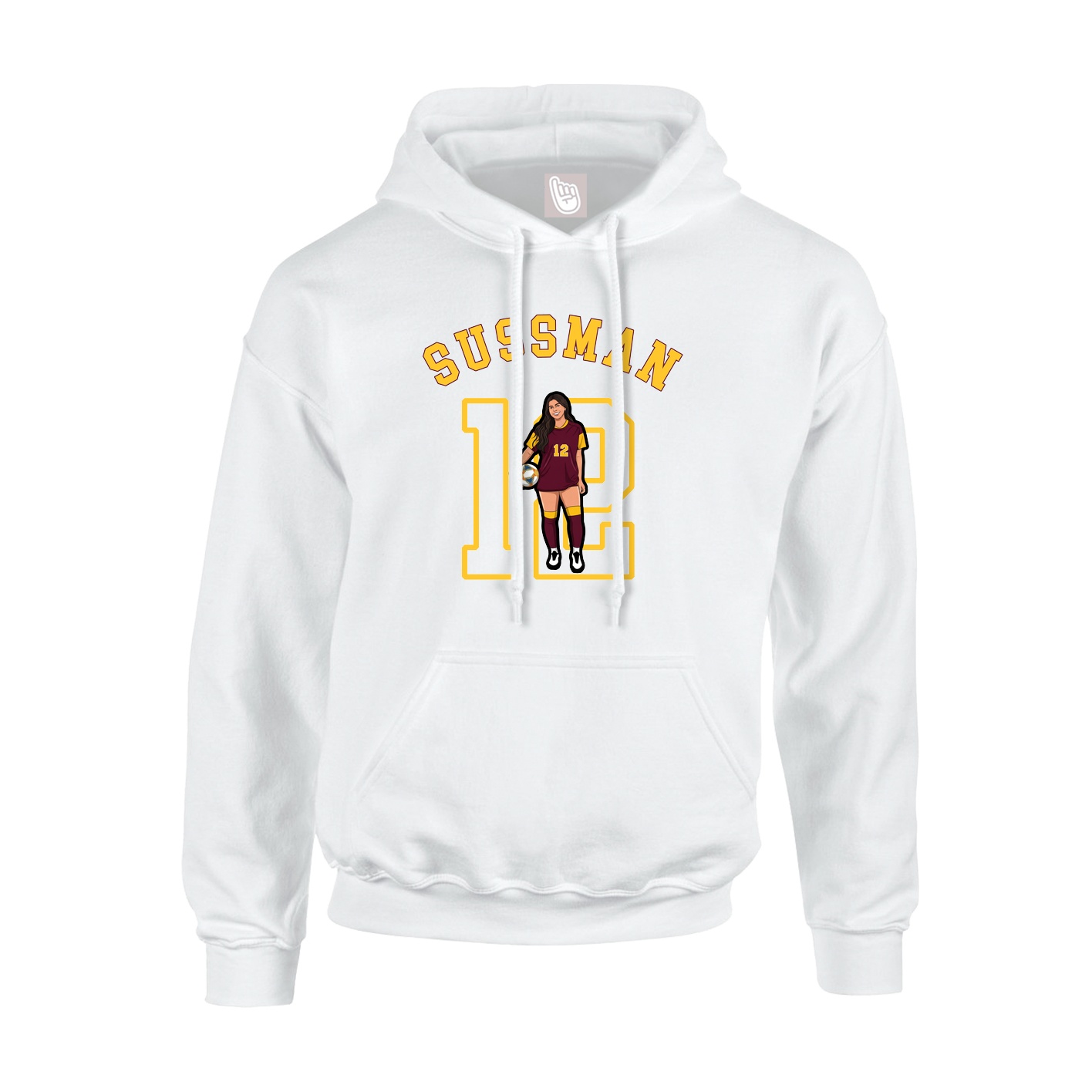 Youth Hoodie — Shirsey Arch in White