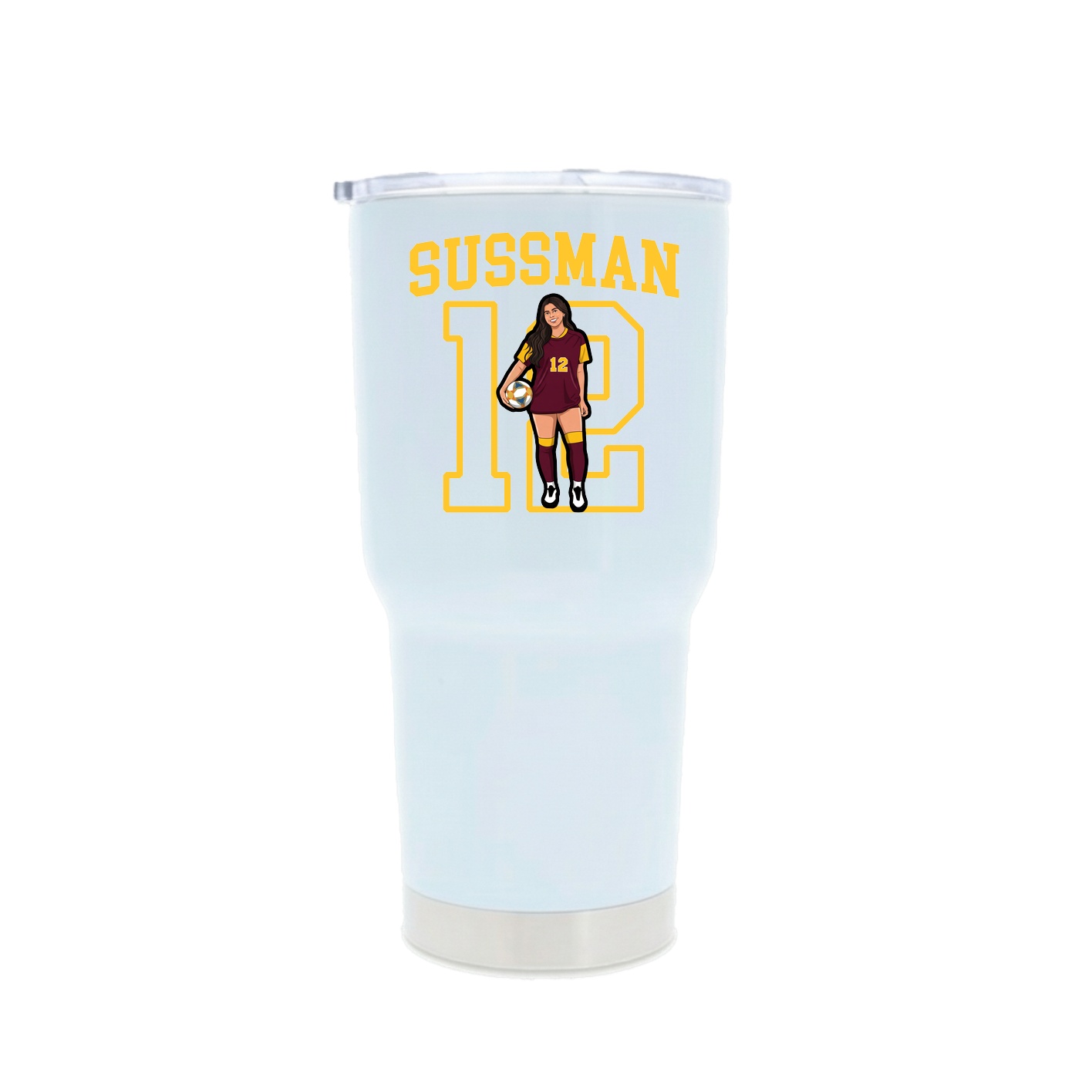30oz Stainless Steel Tumbler — Shirsey in White