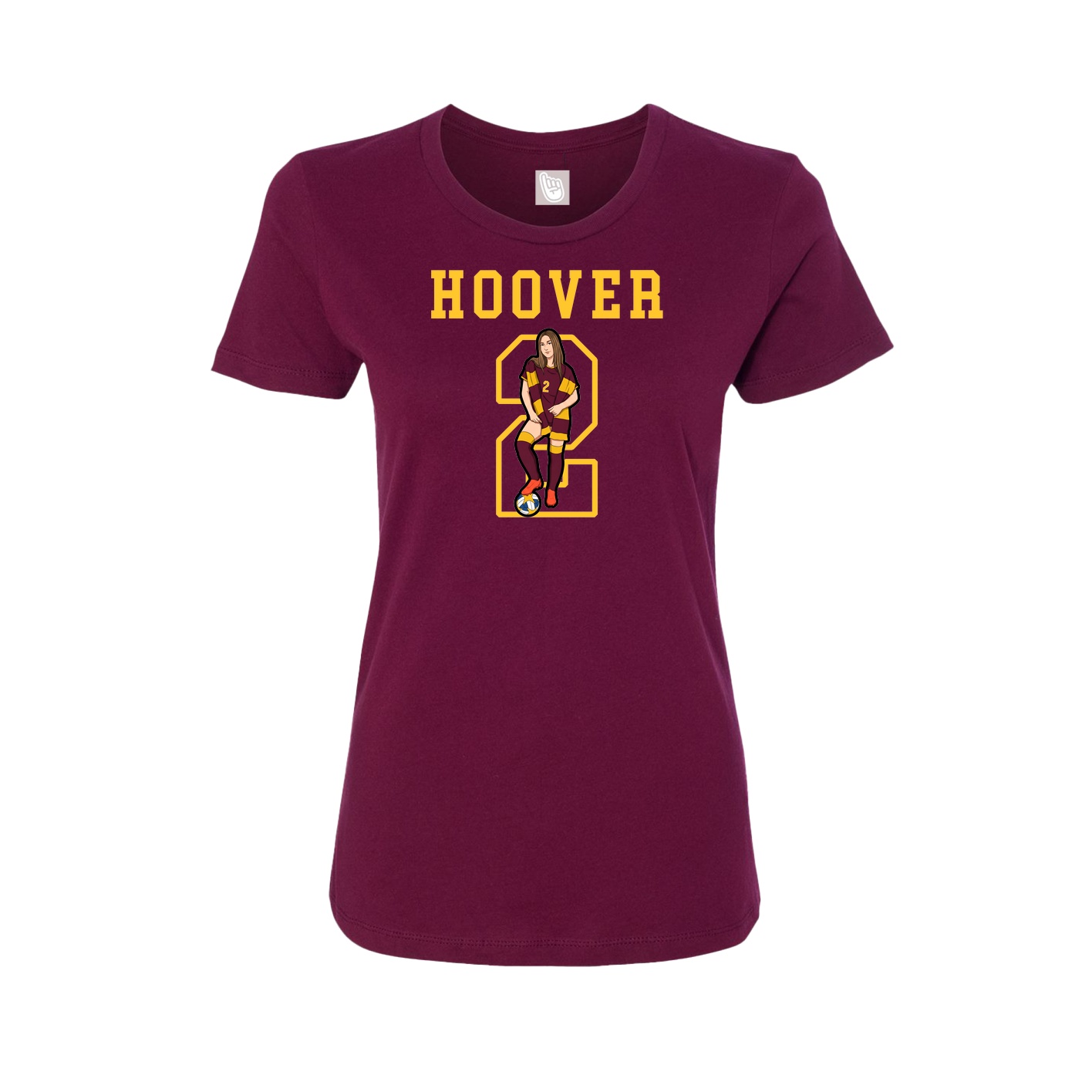 Fitted Women's Tee — Shirsey in Maroon