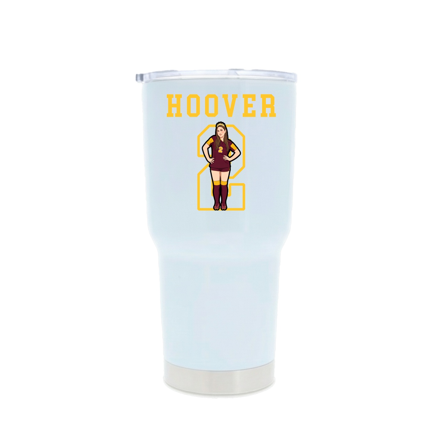 30oz Stainless Steel Tumbler — Shirsey in White