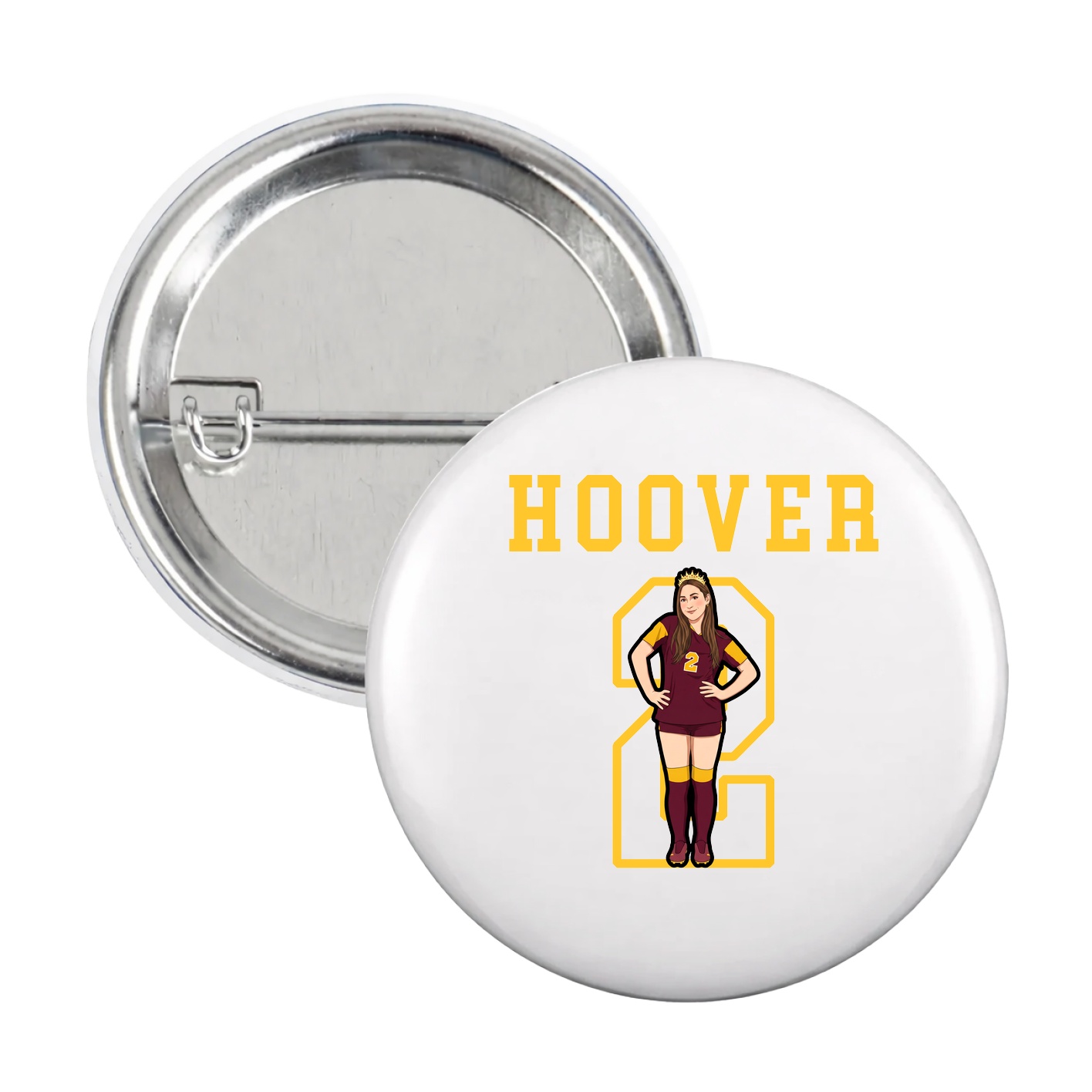 Game Day Button — Shirsey in White