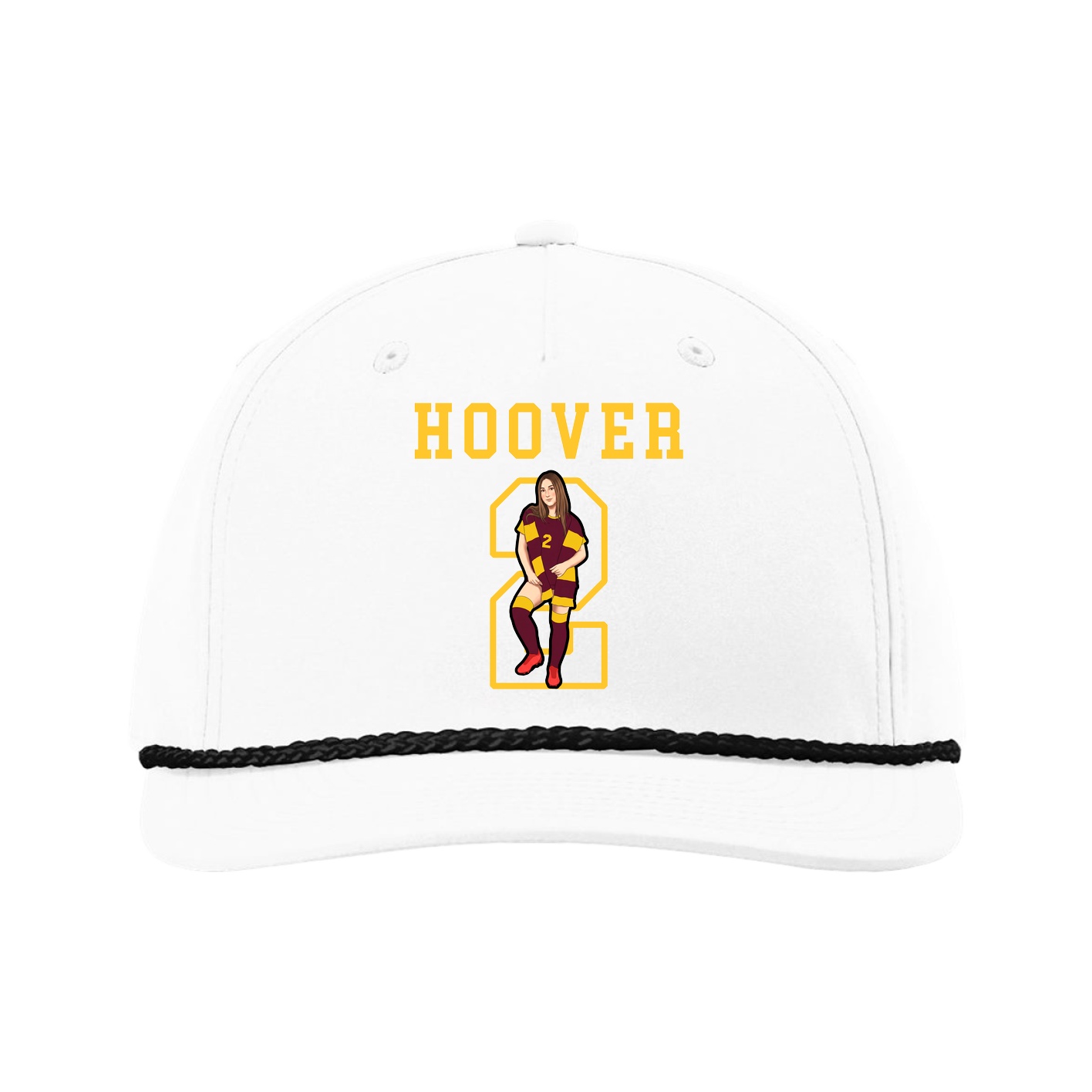 Five-Panel Classic Rope Cap — Shirsey in White