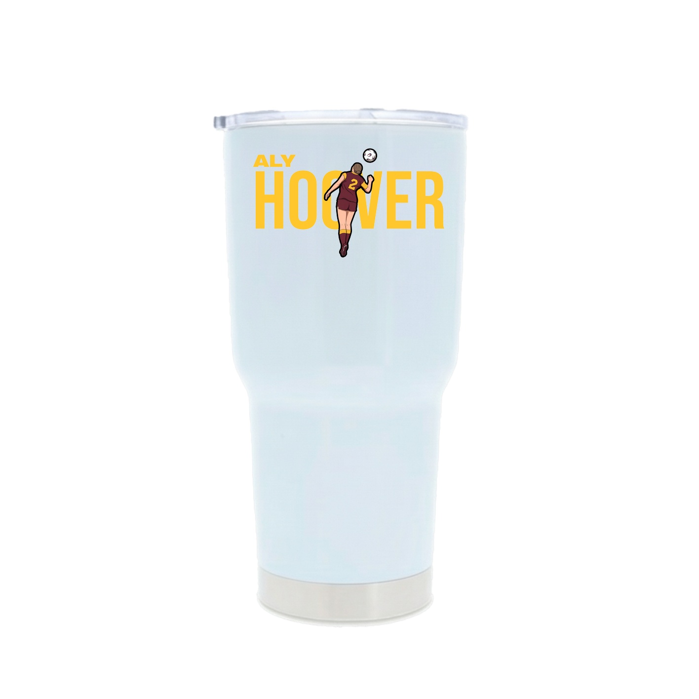 30oz Stainless Steel Tumbler — Player Name in White