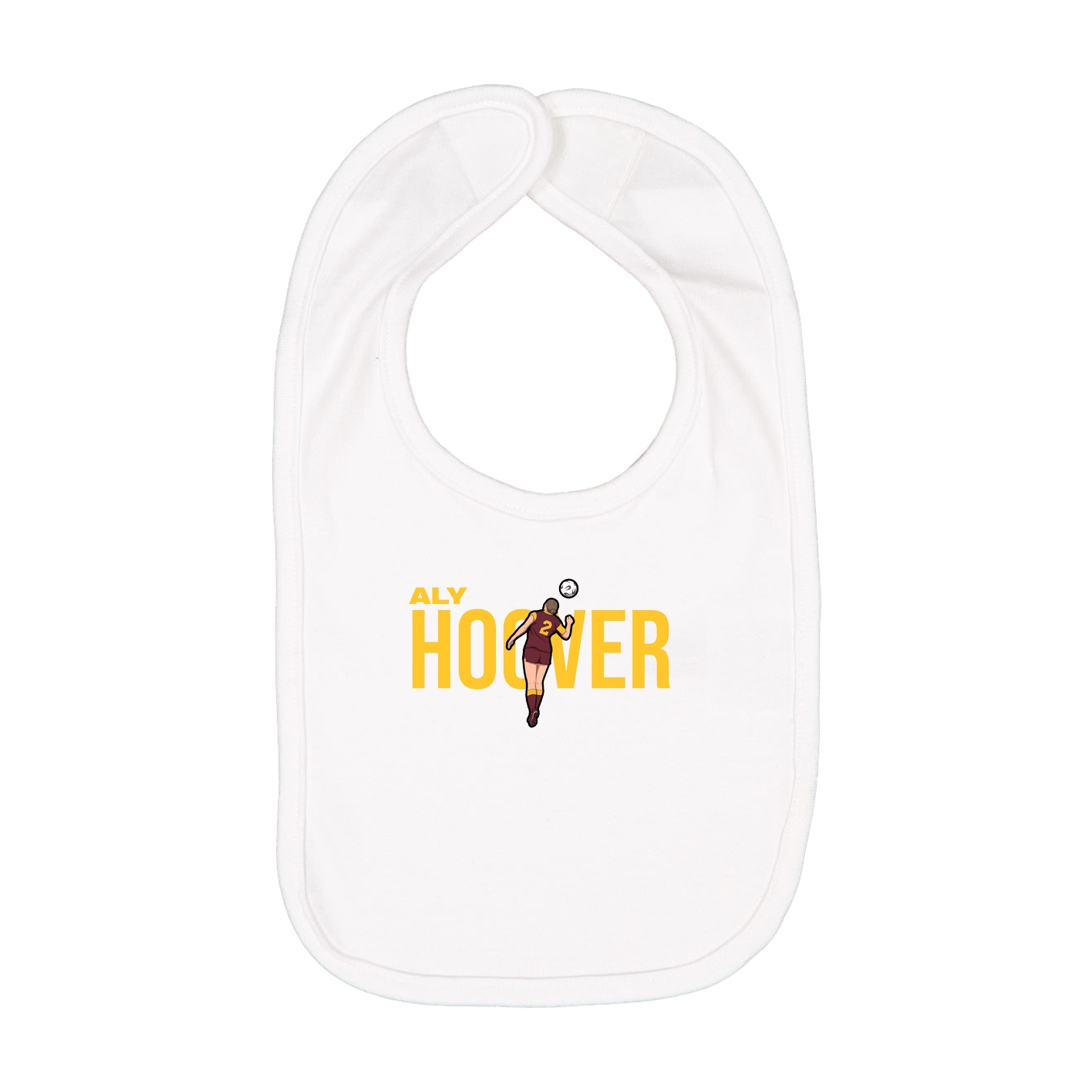 Infant Bib — Player Name in White