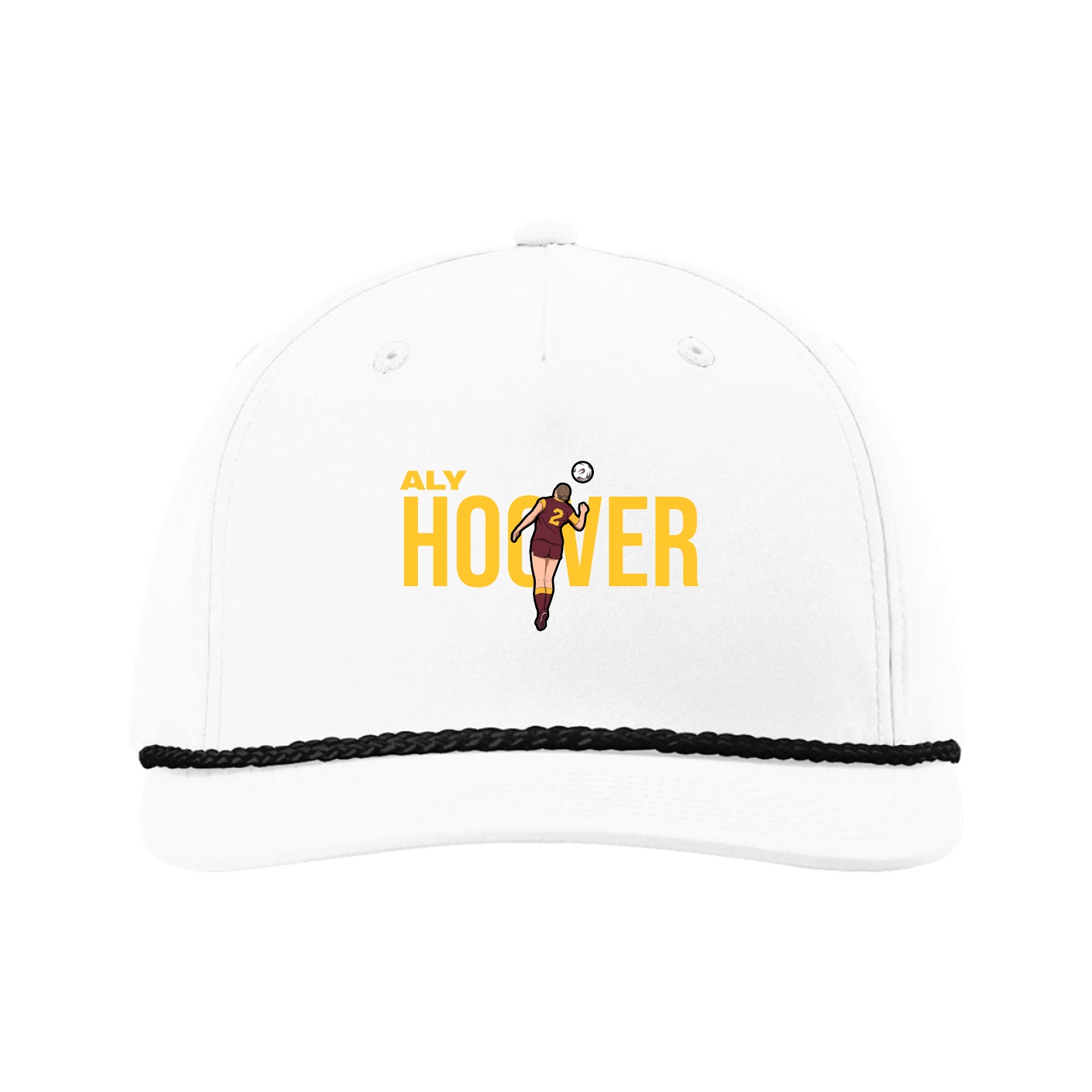Five-Panel Classic Rope Cap — Player Name in White