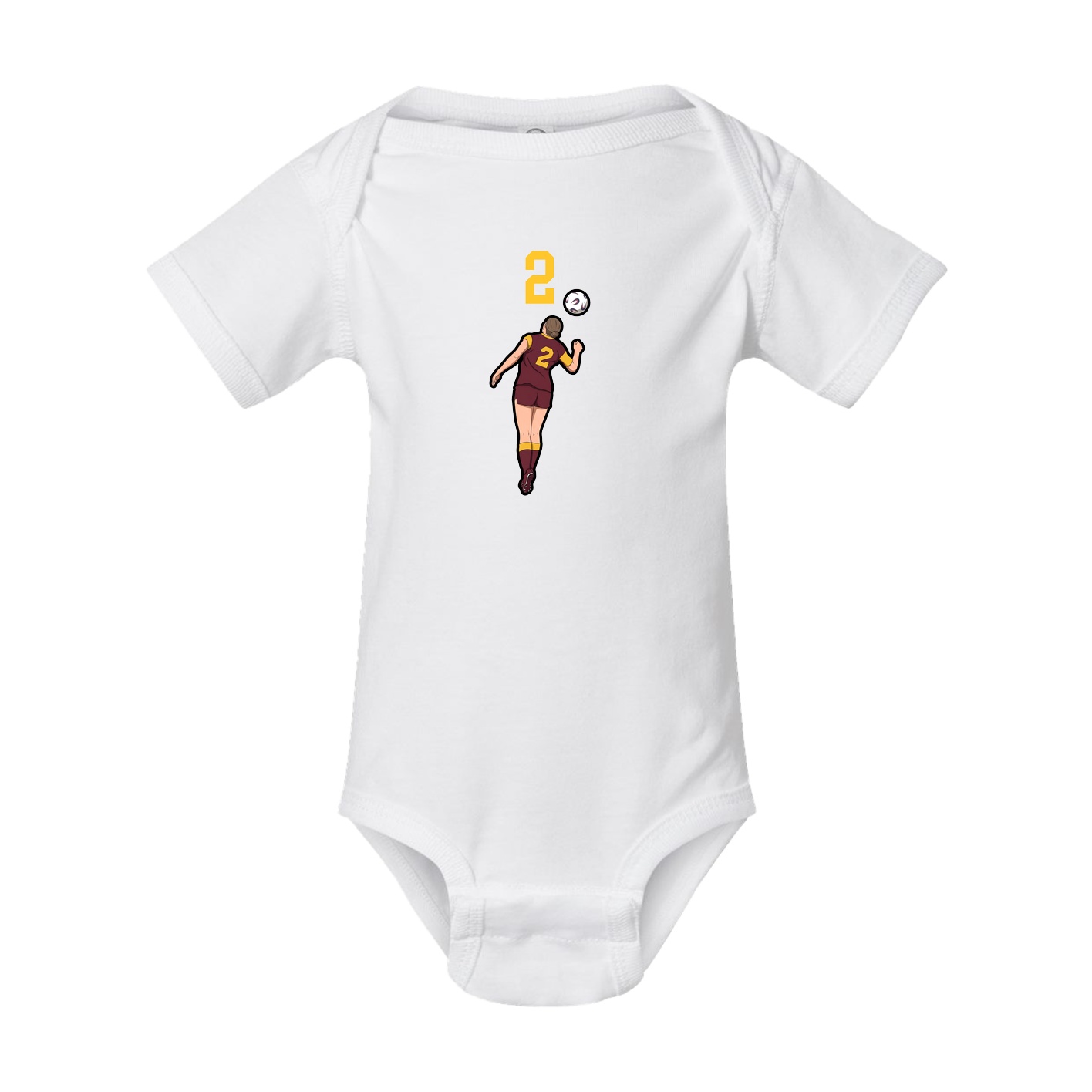 Baby Onesie — Number Top in White