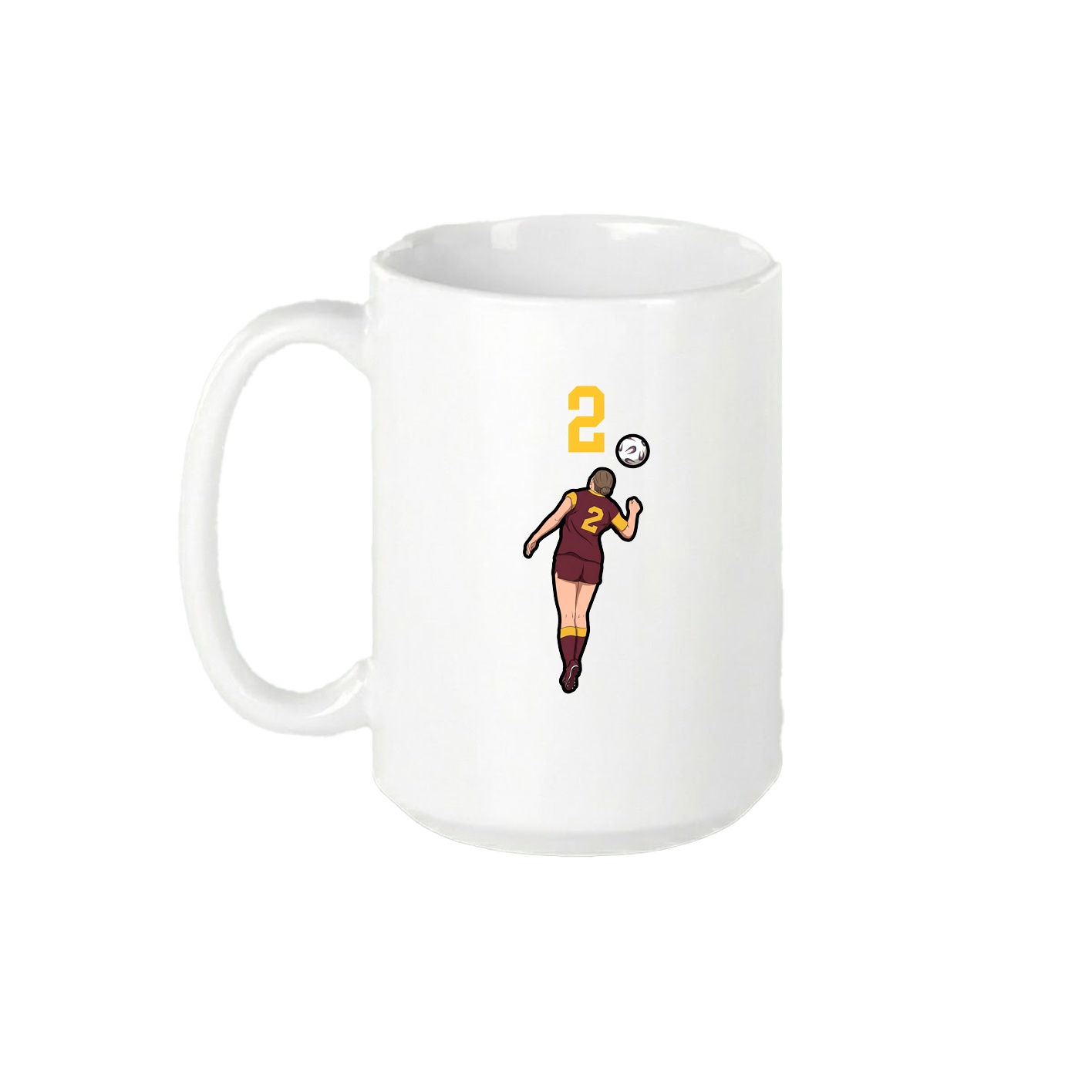 15oz Coffee Mug — Number Top in White