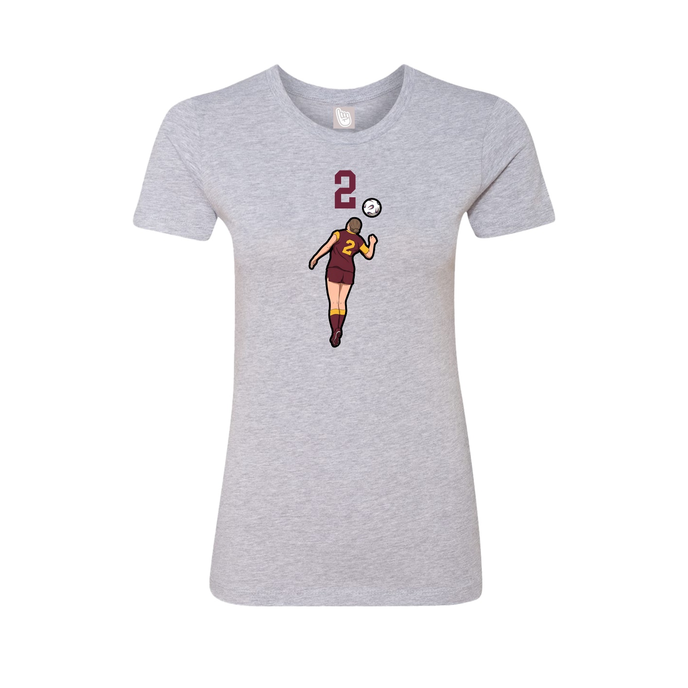 Womens Tee — Number Top in Grey