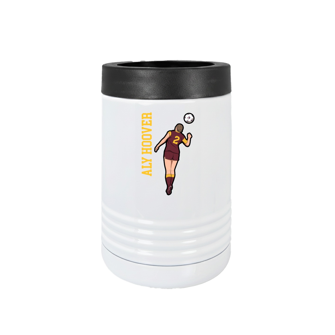 Beverage Holder — Name Vertical in White
