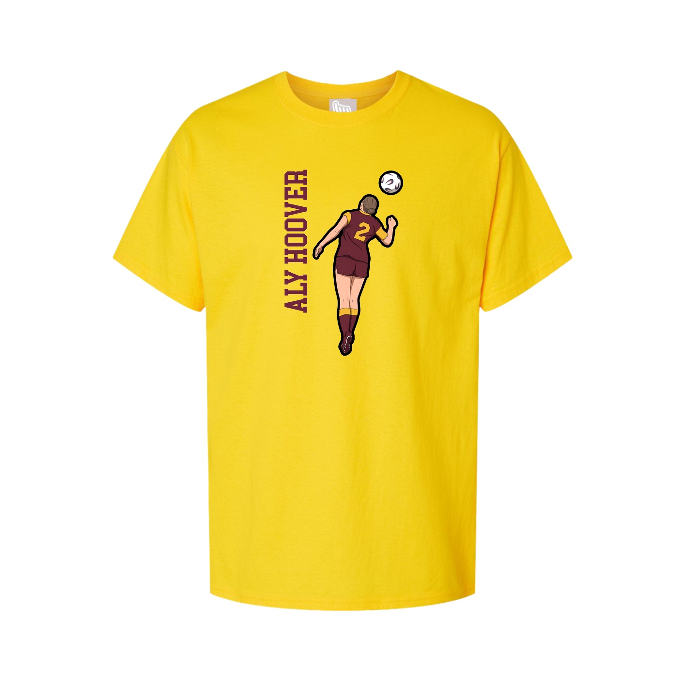 Tee — Name Vertical in Gold