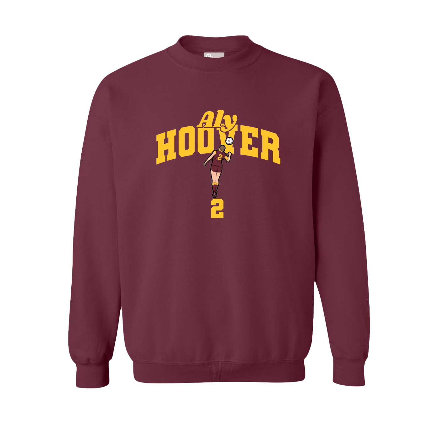 Fleece Crew — Signature Arch in Maroon