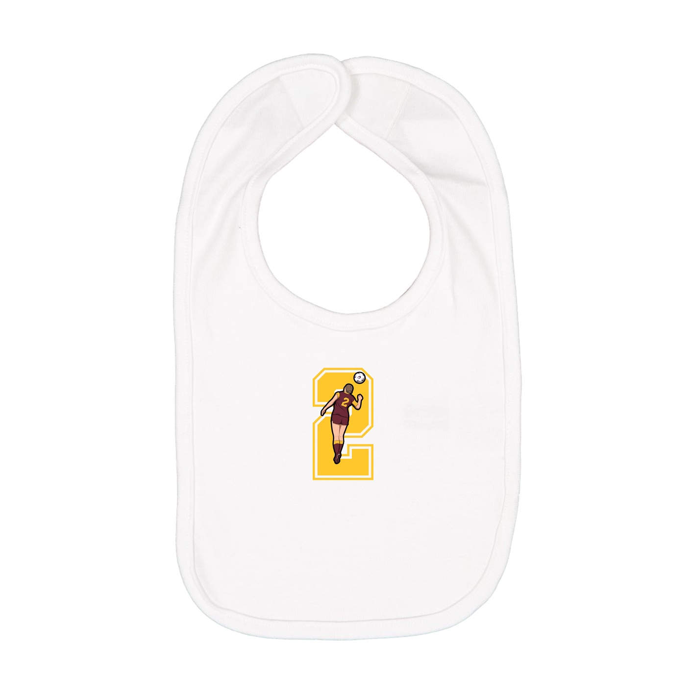 Infant Bib — Number in White