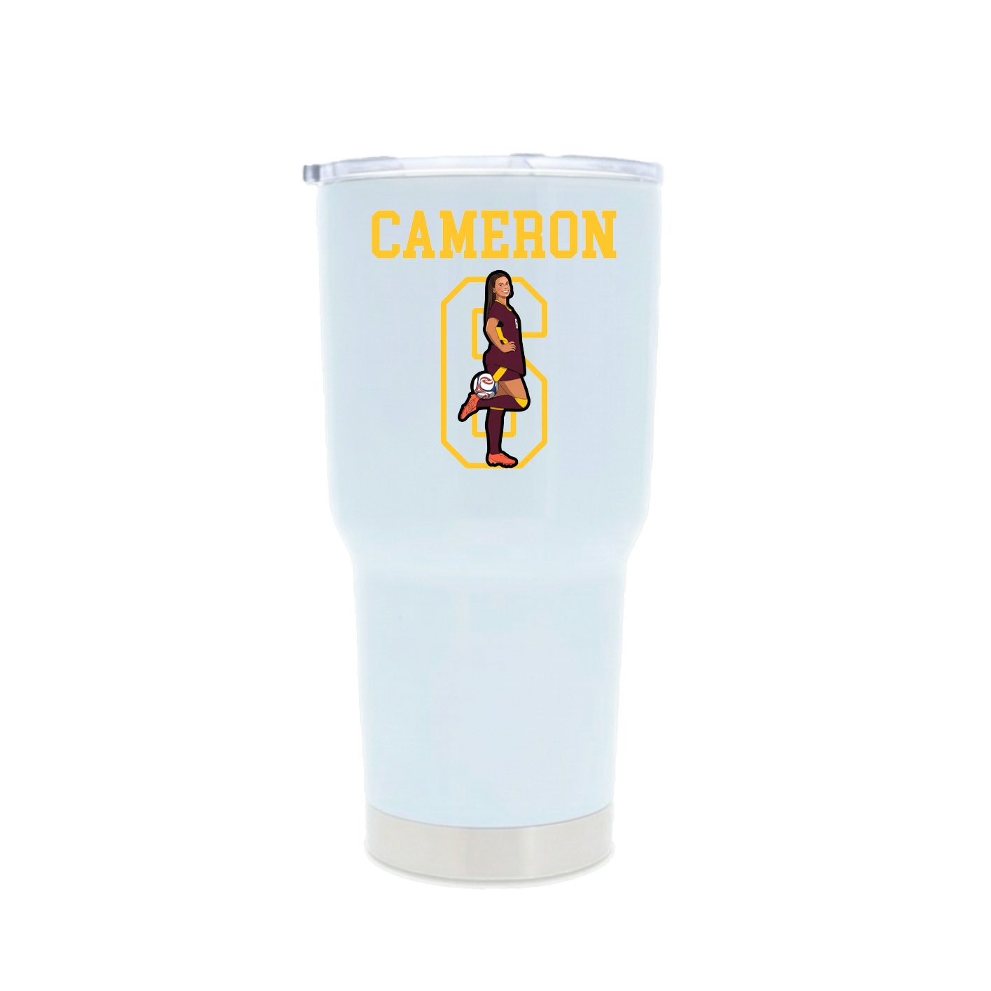 30oz Stainless Steel Tumbler — Shirsey in White