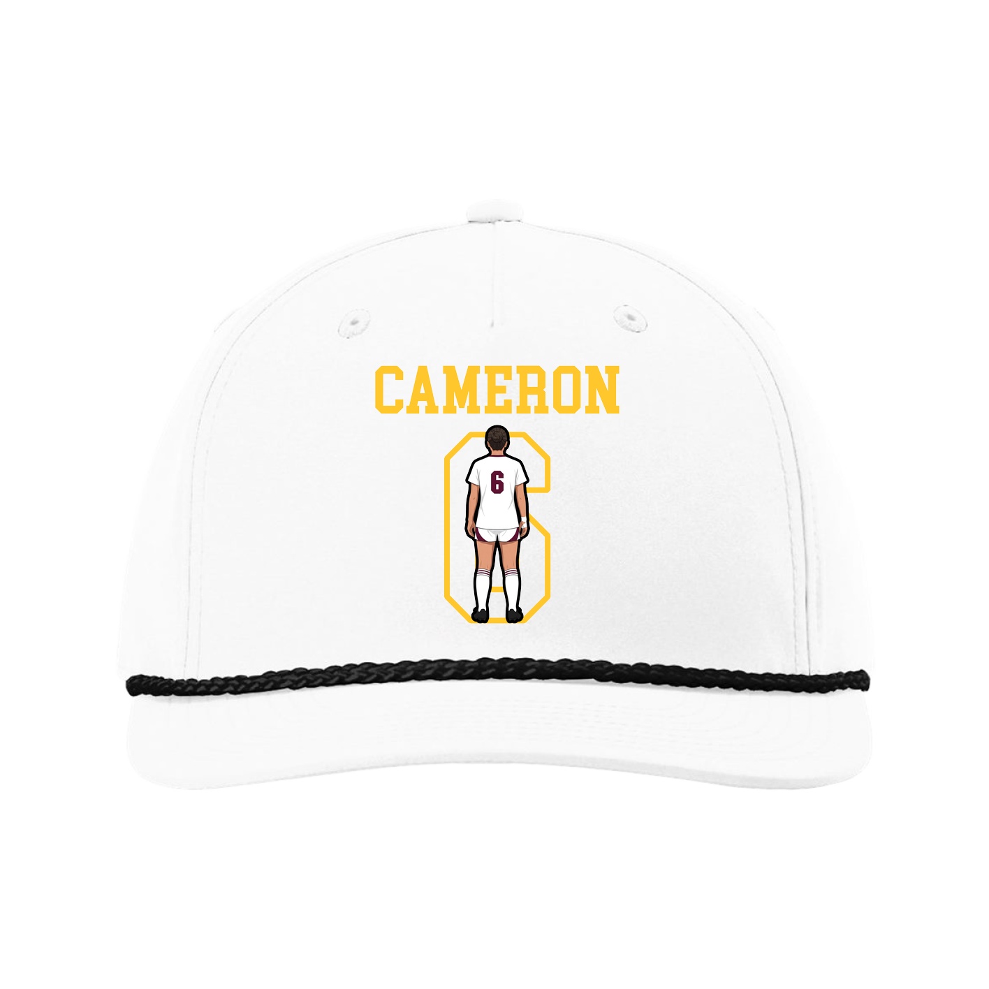 Five-Panel Classic Rope Cap — Shirsey in White