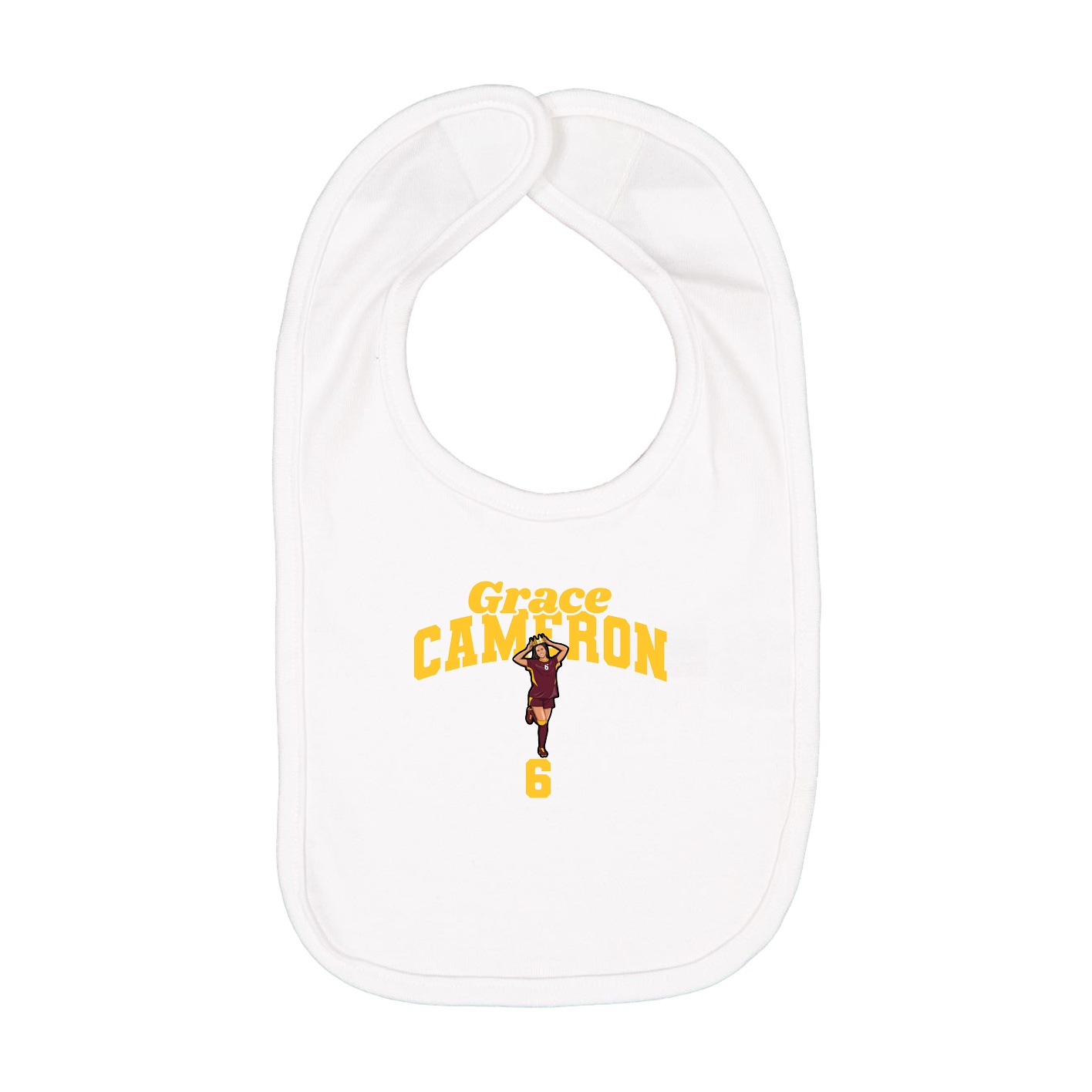 Infant Bib — Signature Arch in White