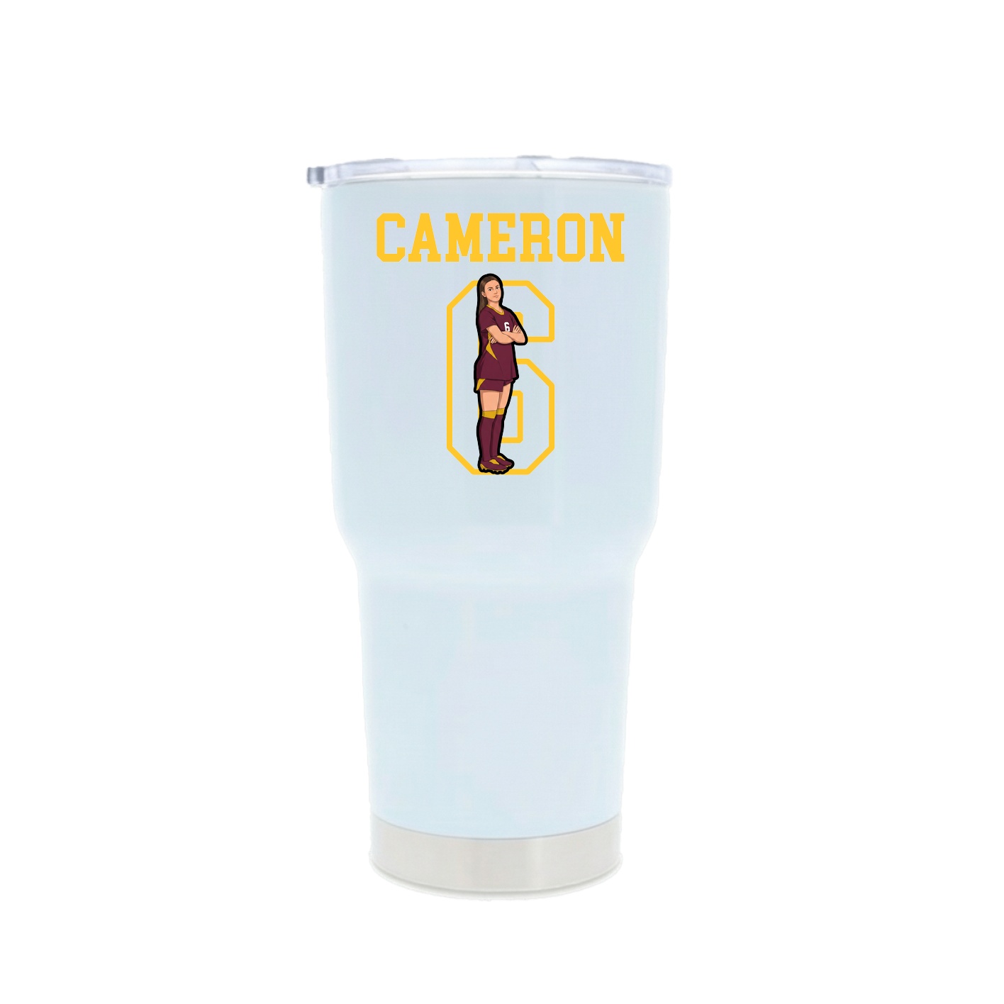30oz Stainless Steel Tumbler — Shirsey in White