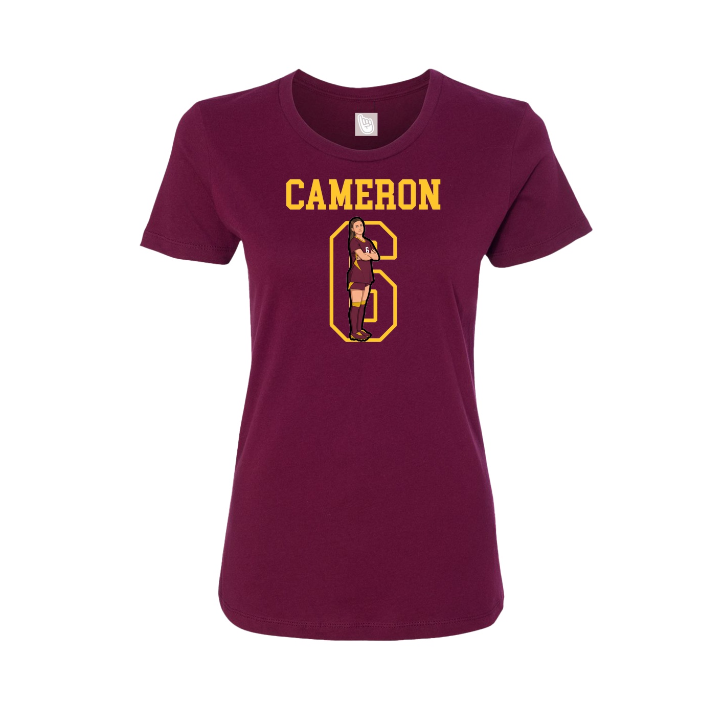 Fitted Women's Tee — Shirsey in Maroon