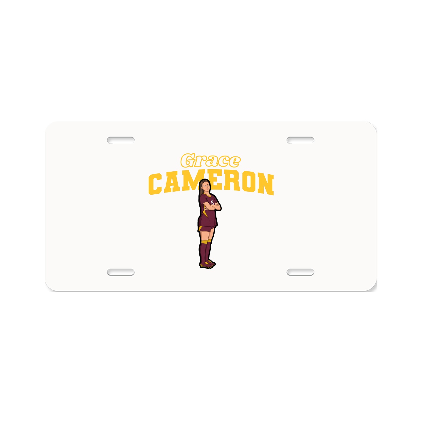 License Plate — Name Arch in Classic