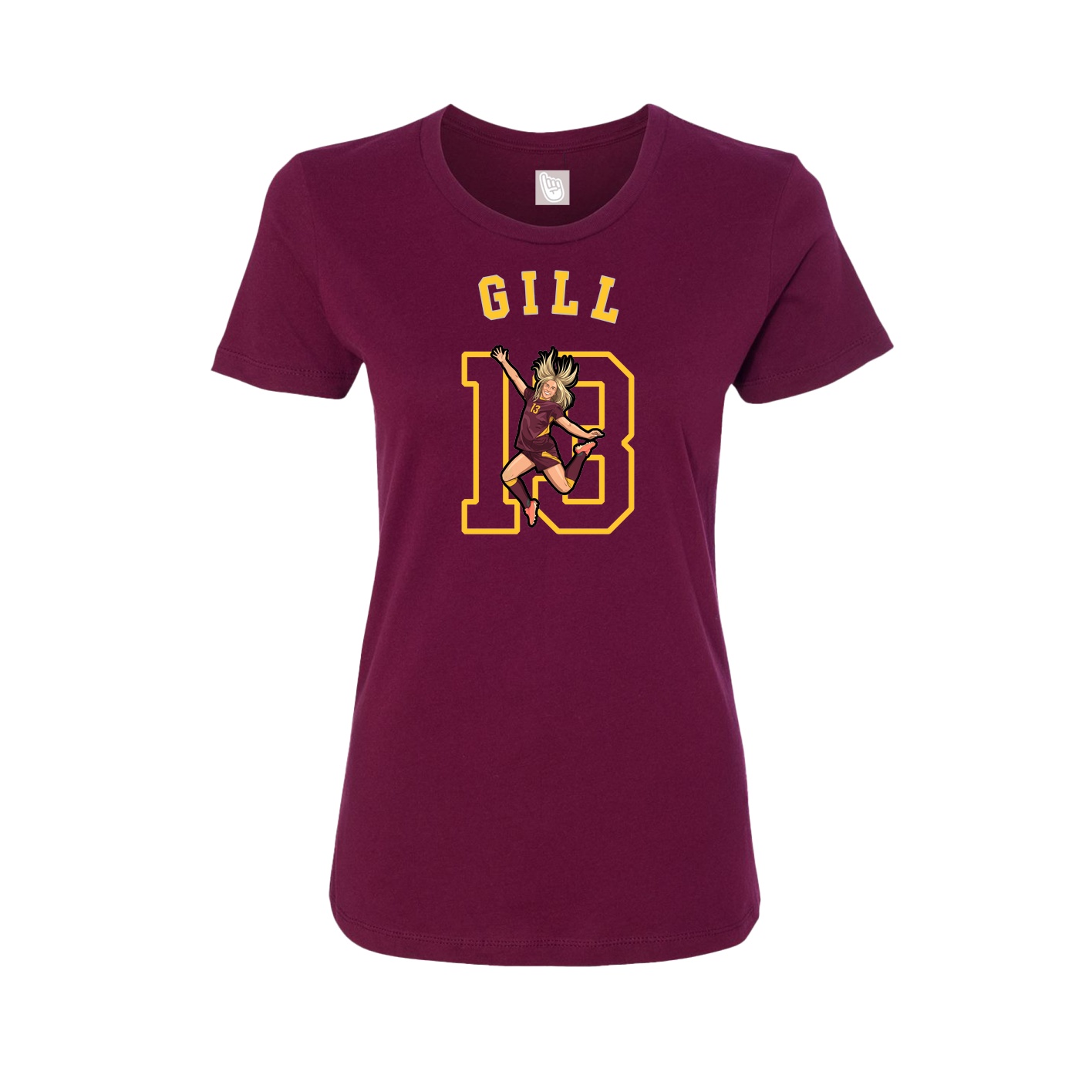 Fitted Women's Tee — Shirsey Arch in Maroon